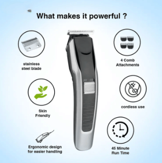     			Genric AT538 Black Cordless Beard Trimmer With 90 minutes Runtime