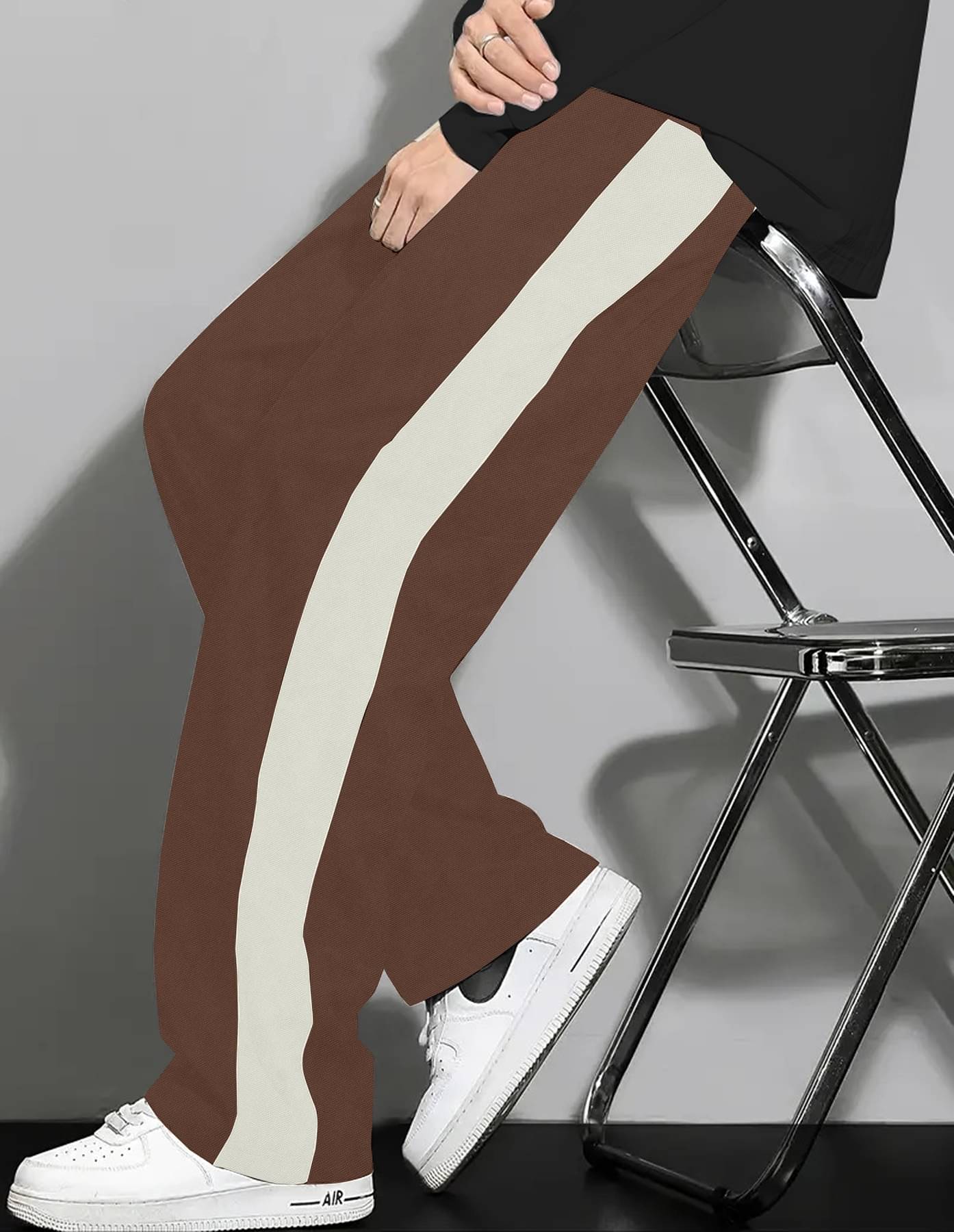     			KAJARU Loose Flat Men's Korean Pant - Coffee ( Pack of 1 )