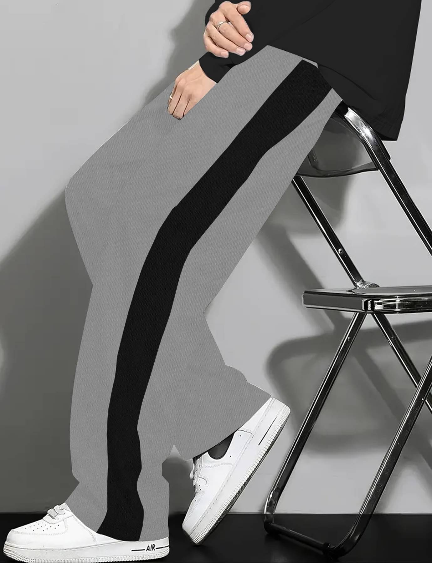     			KAJARU Loose Flat Men's Korean Pant - Dark Grey ( Pack of 1 )