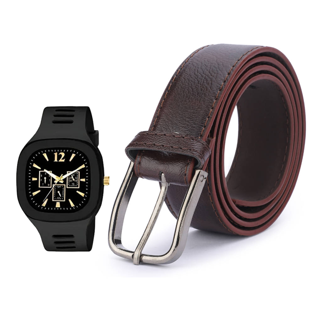 Kastner - Brown PU Men's Formal Belt ( Pack of 2 ) Kastner - Brown PU Men's Formal Belt ( Pack of 2 )