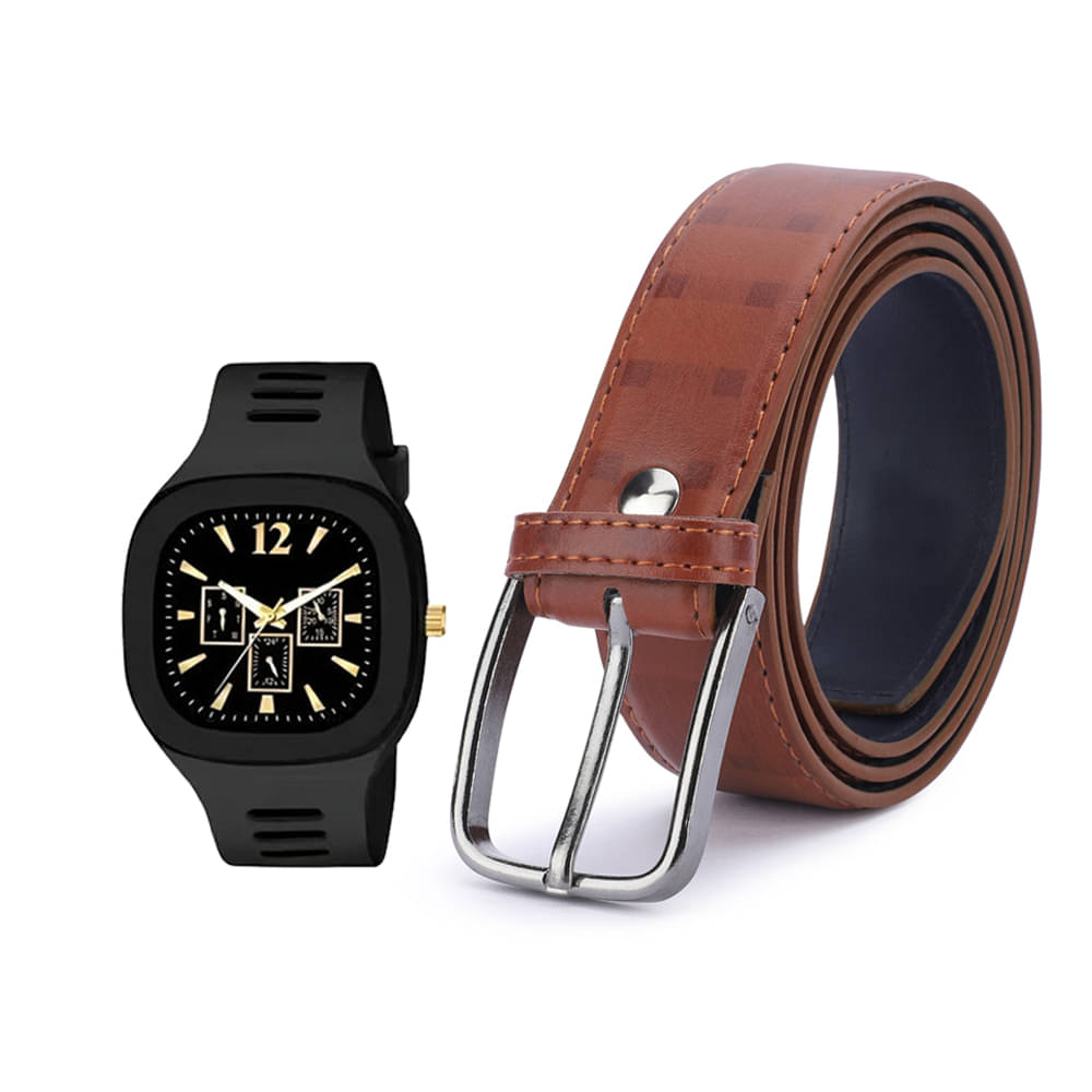     			Kastner - Multicolor PU Men's Formal Belt ( Pack of 2 )