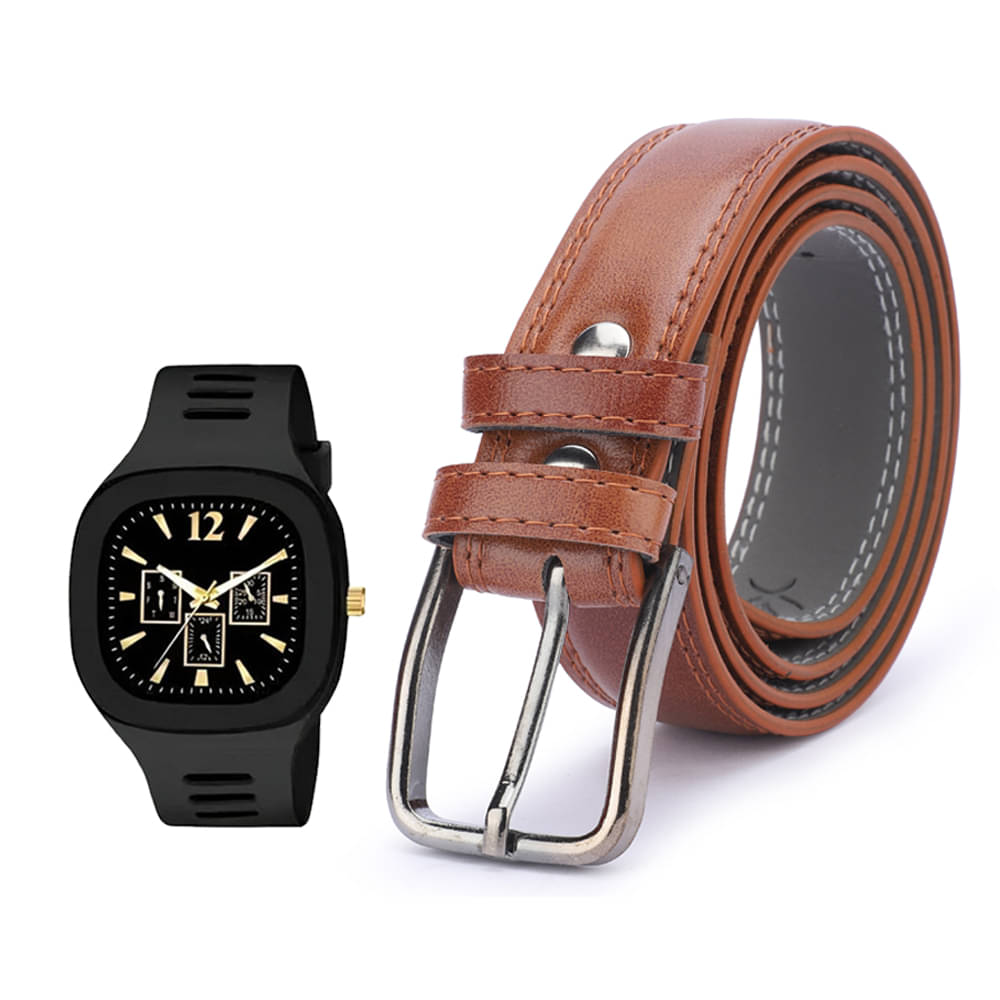     			Kastner - Multicolor PU Men's Formal Belt ( Pack of 2 )