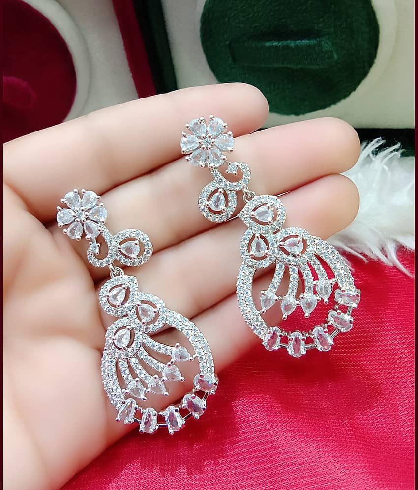 Ladymania Silver Hoops Earrings ( Pack of 1 ) - Earrings | Buy online on ZillyBuy