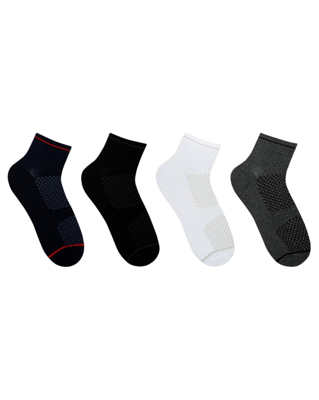 SOCKSXPRESS Pack of 4 Men's Cotton Ankle Length Socks ( Multicolor ) SOCKSXPRESS Pack of 4 Men's Cotton Ankle Length Socks ( Multicolor )