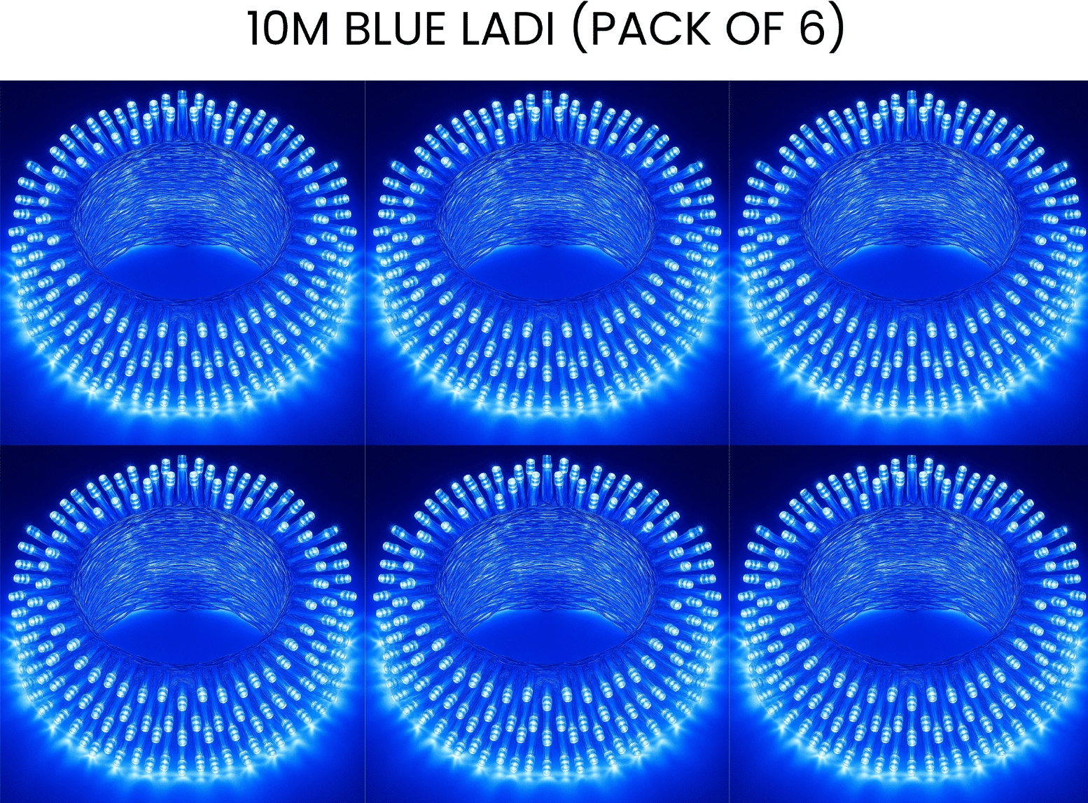     			SPARKWORLD Blue 10 Mtr String Light ( Pack of 6 )