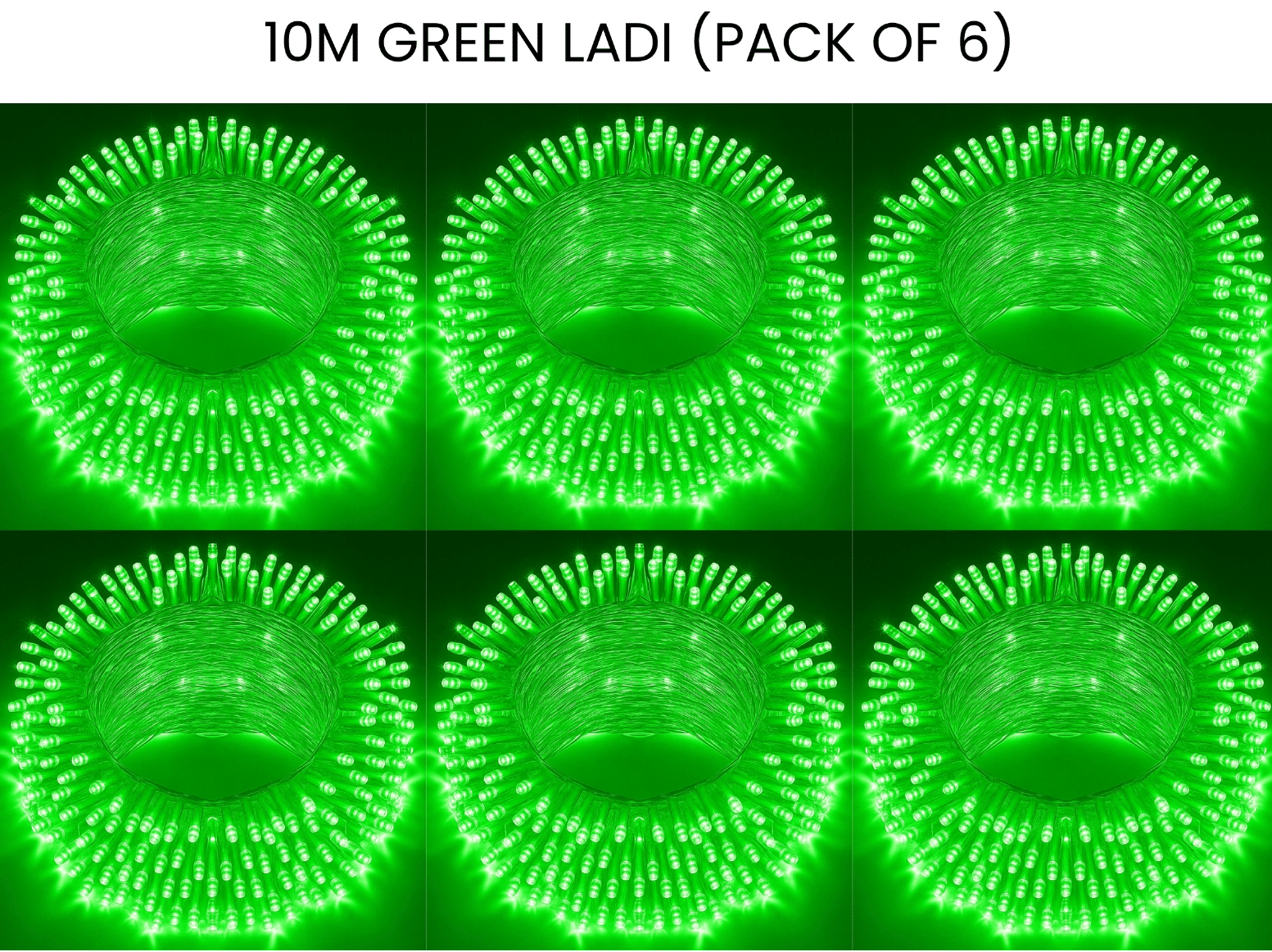     			SPARKWORLD Green 10 Mtr String Light ( Pack of 6 )