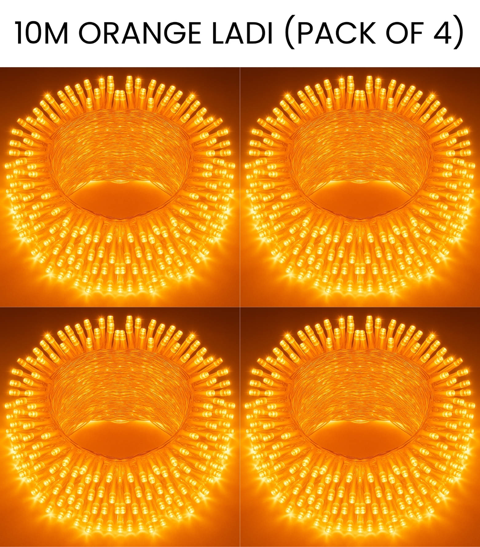     			SPARKWORLD Orange 10 Mtr String Light ( Pack of 4 )