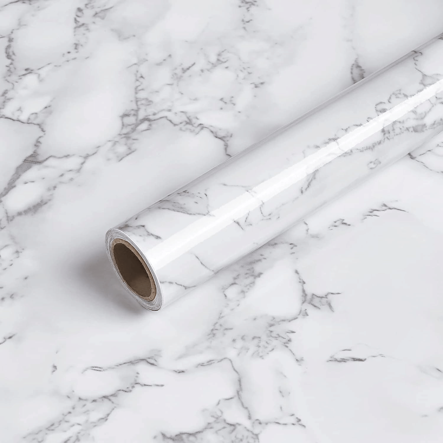 Self Adhesive White Marble Wallpaper for Kitchen Wall Cabinet Drawer Table Waterproof Vinyl Sheet (60x200cm, Pack of 3) Self Adhesive White Marble Wallpaper for Kitchen Wall Cabinet Drawer Table Waterproof Vinyl Sheet (60x200cm, Pack of 3)