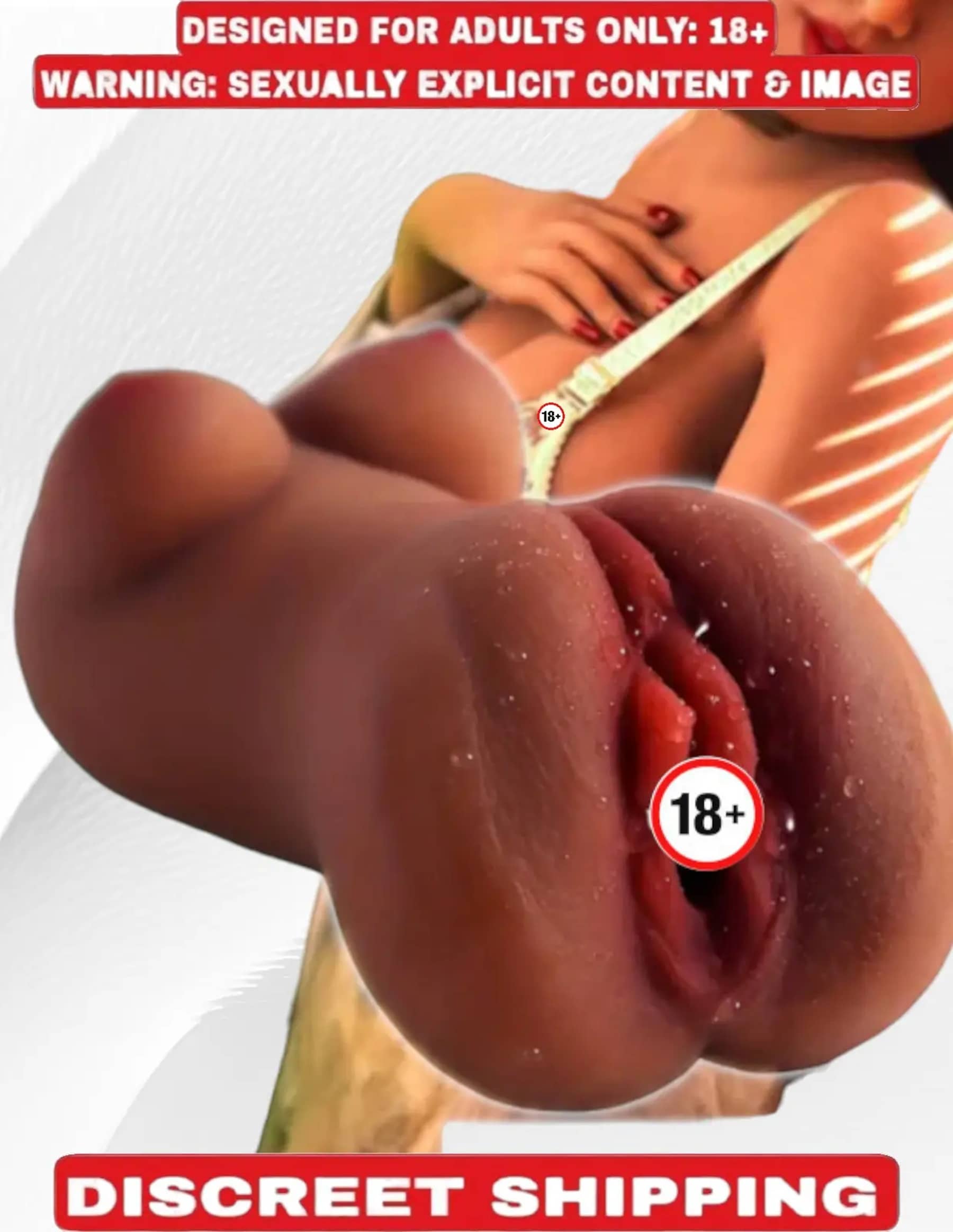 Sex Doll Brown-Skin Male Masturbator Sex Toy Pocket Pussy with Soft Boobs & Realistic Vagina Sexy Adult Toys Men