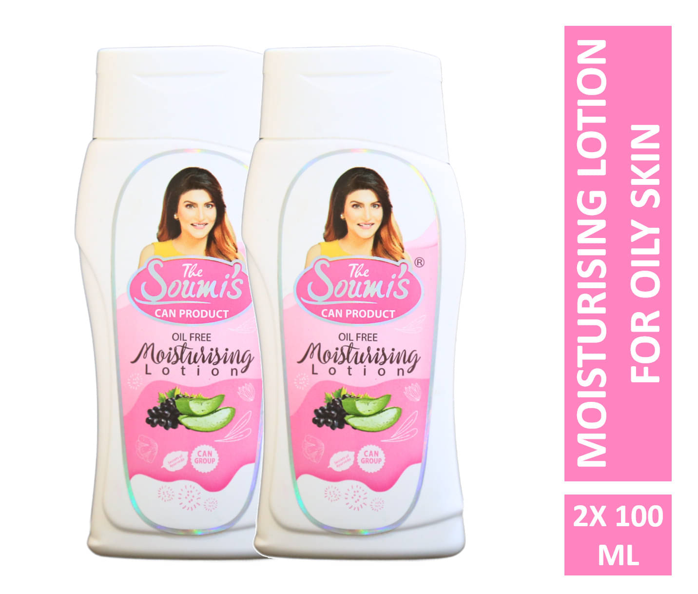     			The Soumi's Can Product Oil Free Moisturising Lotion Controls Oil For Oily Skin Type , 100ml (Pack of 2)