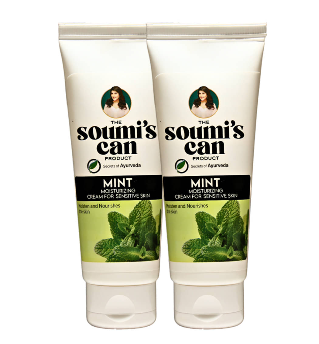     			The Soumi's Can Product Mint Moisturizing Cream Helps In Acne Prevention , 100ml (Pack of 2)