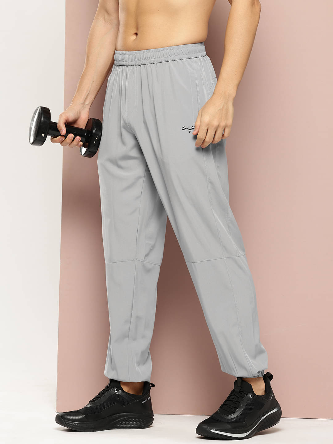     			Turnfit Light Grey Polyester Men's Joggers ( Pack of 1 )