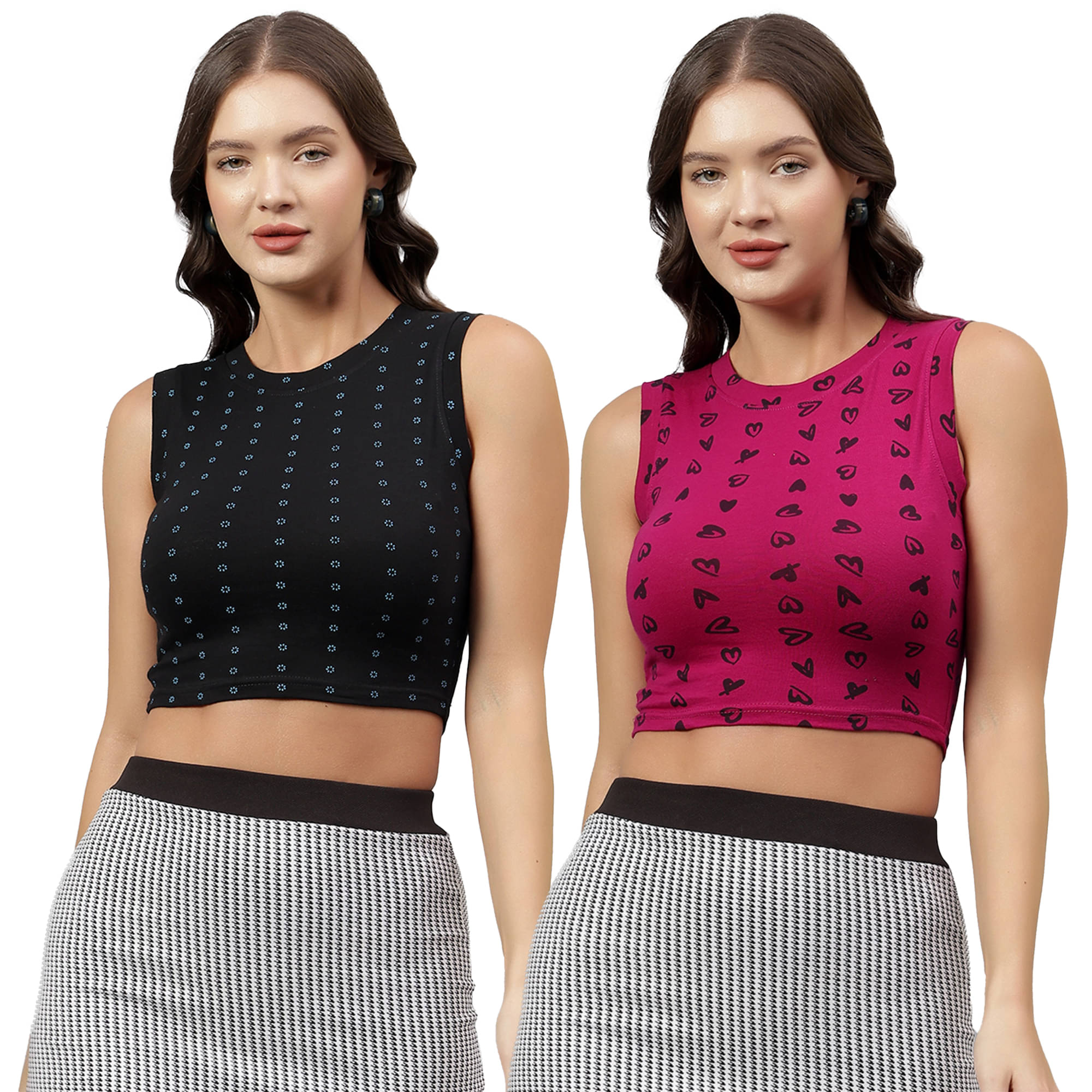 Volex Women's Cotton Crop Top ( Multi Color ) Volex Women's Cotton Crop Top ( Multi Color )