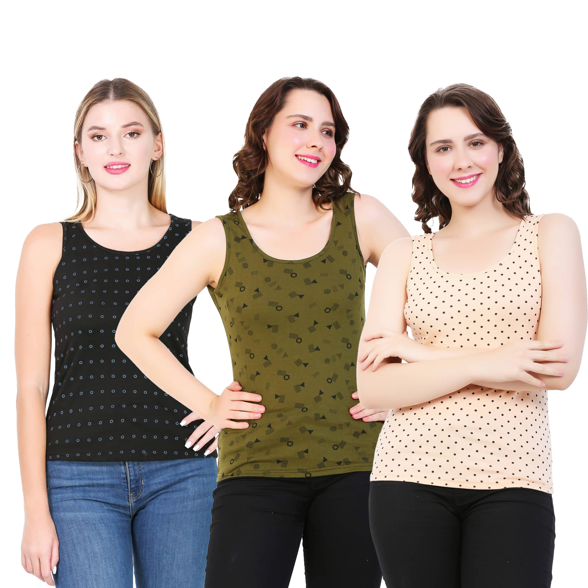 Volex Women's Cotton Tank Top ( Multicolor )