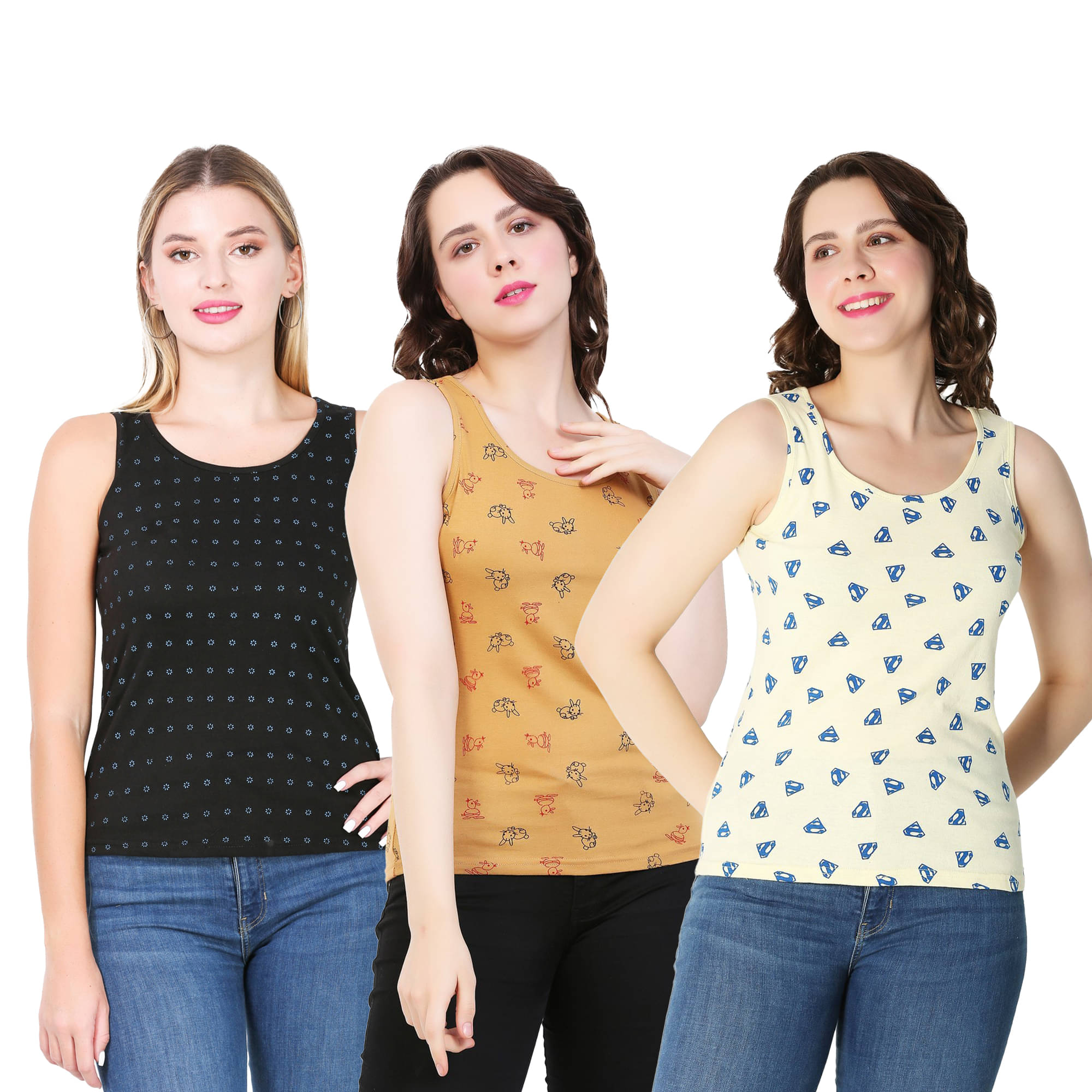     			Volex Women's Cotton Tank Top ( Multicolor )