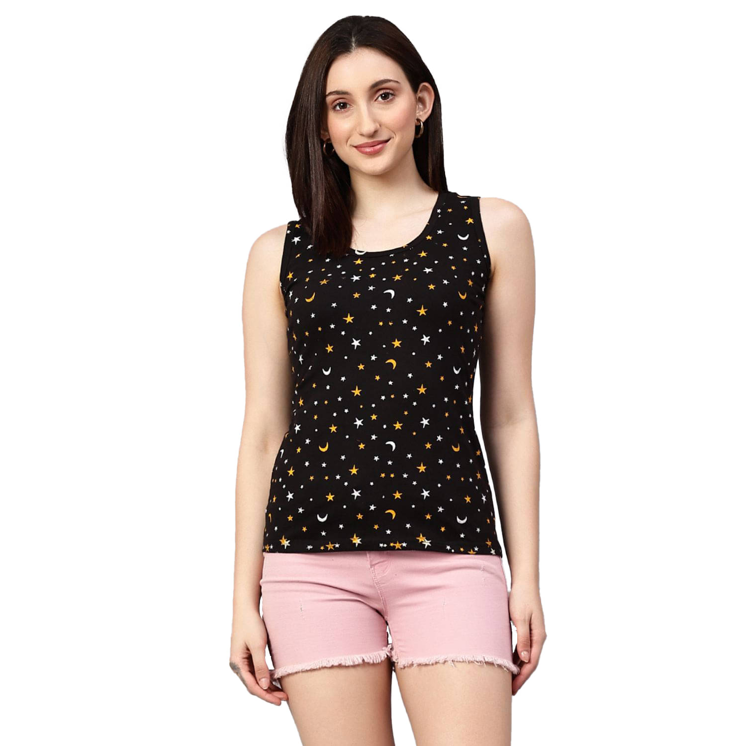     			Volex Women's Cotton Tank Top ( Black )