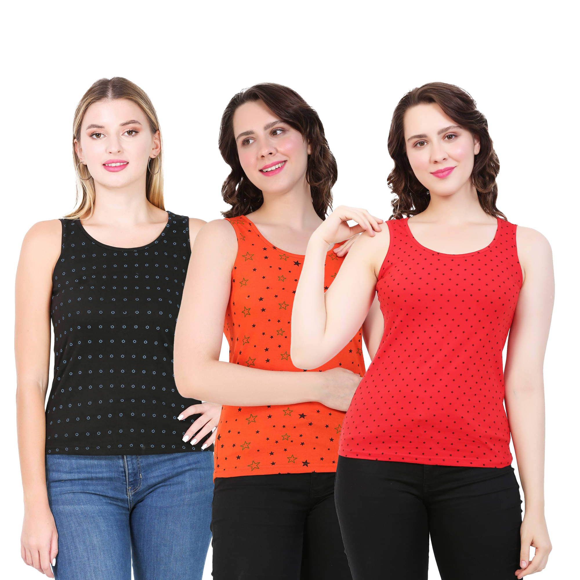 Volex Women's Cotton Tank Top ( Multicolor )     			Volex Women's Cotton Tank Top ( Multicolor )