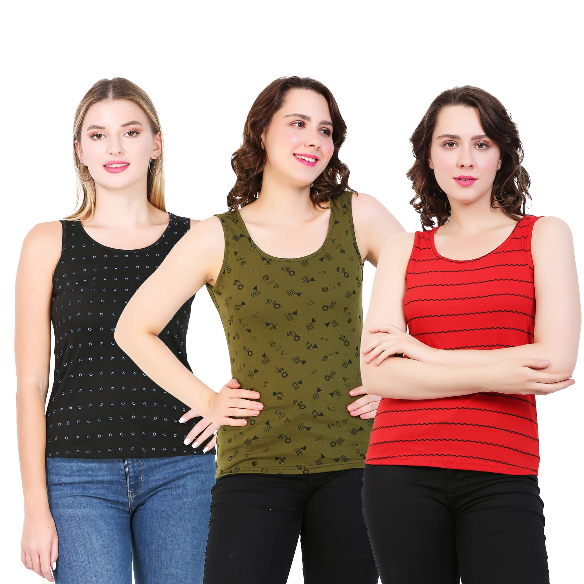     			Volex Women's Cotton Tank Top ( Multicolor )