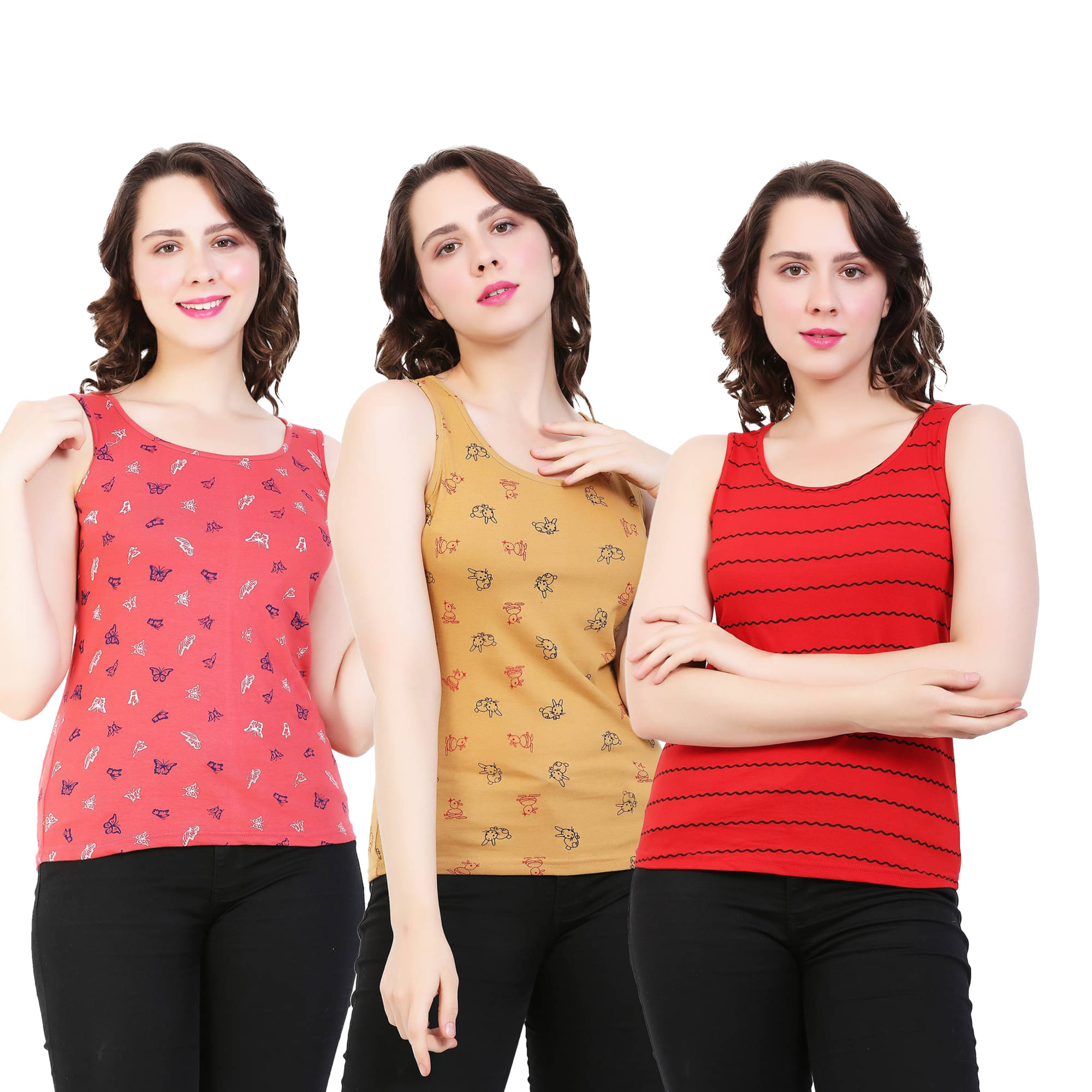 Volex Women's Cotton Tank Top ( Multicolor )     			Volex Women's Cotton Tank Top ( Multicolor )
