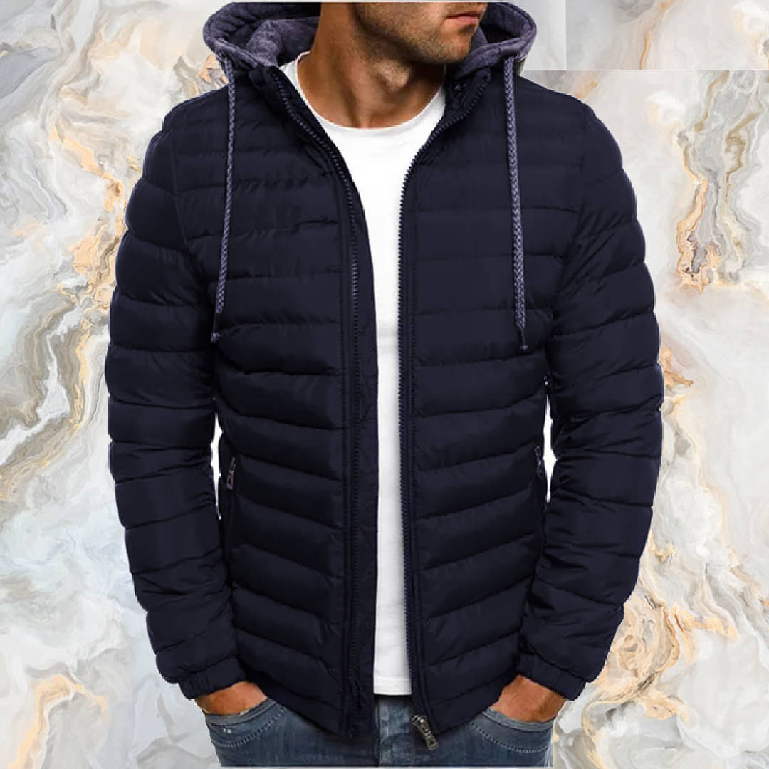     			fashlook Polyester Men's Puffer Jacket - Navy ( Pack of 1 )