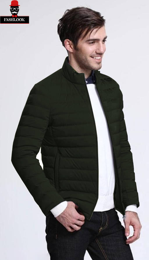     			fashlook Polyester Men's Puffer Jacket - Green ( Pack of 1 )