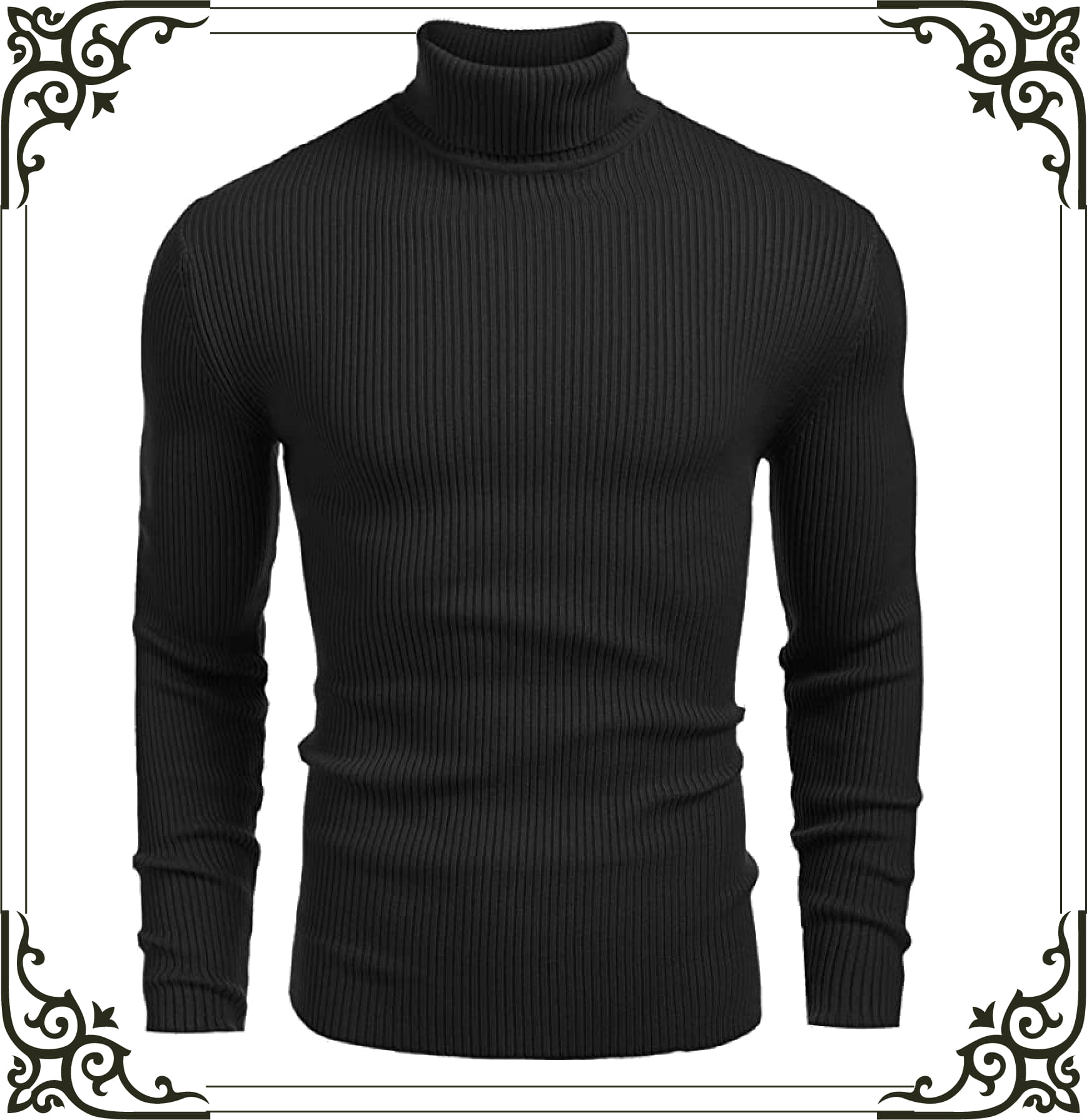 fashlook Woollen High Neck Men's Sweatshirt - Black ( Pack of 1 ) fashlook Woollen High Neck Men's Sweatshirt - Black ( Pack of 1 )
