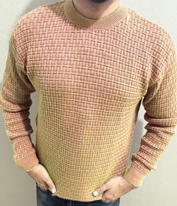 fashlook Woollen Round Neck Men's Full Sleeves Pullover Sweater - Cream ( Pack of 1 ) fashlook Woollen Round Neck Men's Full Sleeves Pullover Sweater - Cream ( Pack of 1 )
