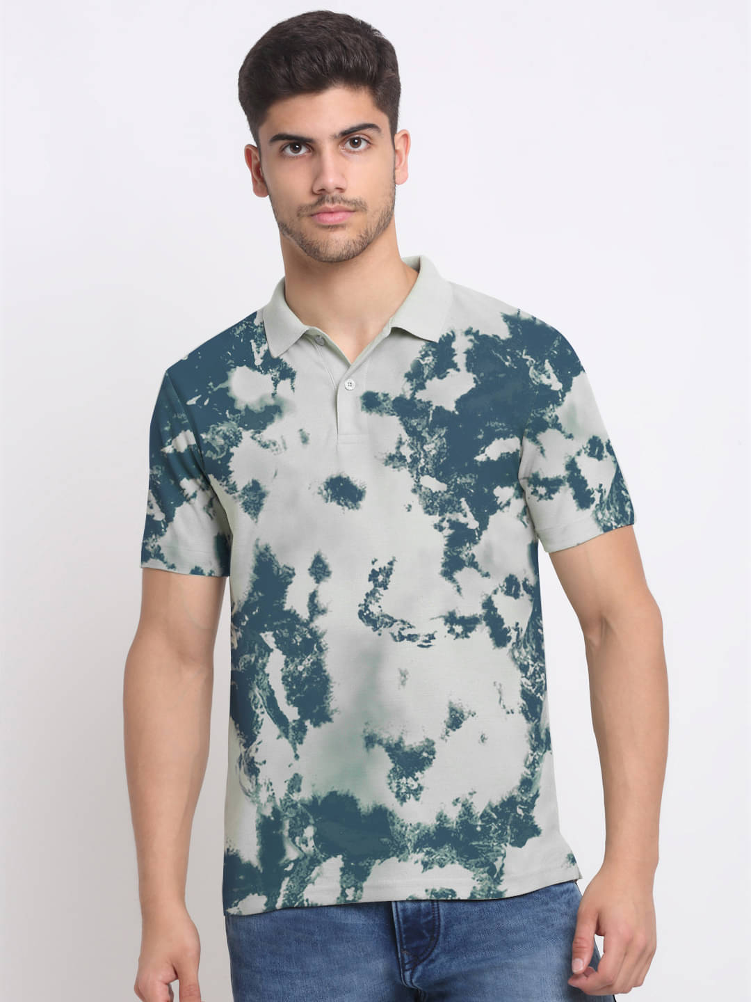 AIN6 Men Polyester Regular Fit Printed Polo T Shirt ( Grey ) AIN6 Men Polyester Regular Fit Printed Polo T Shirt ( Grey )