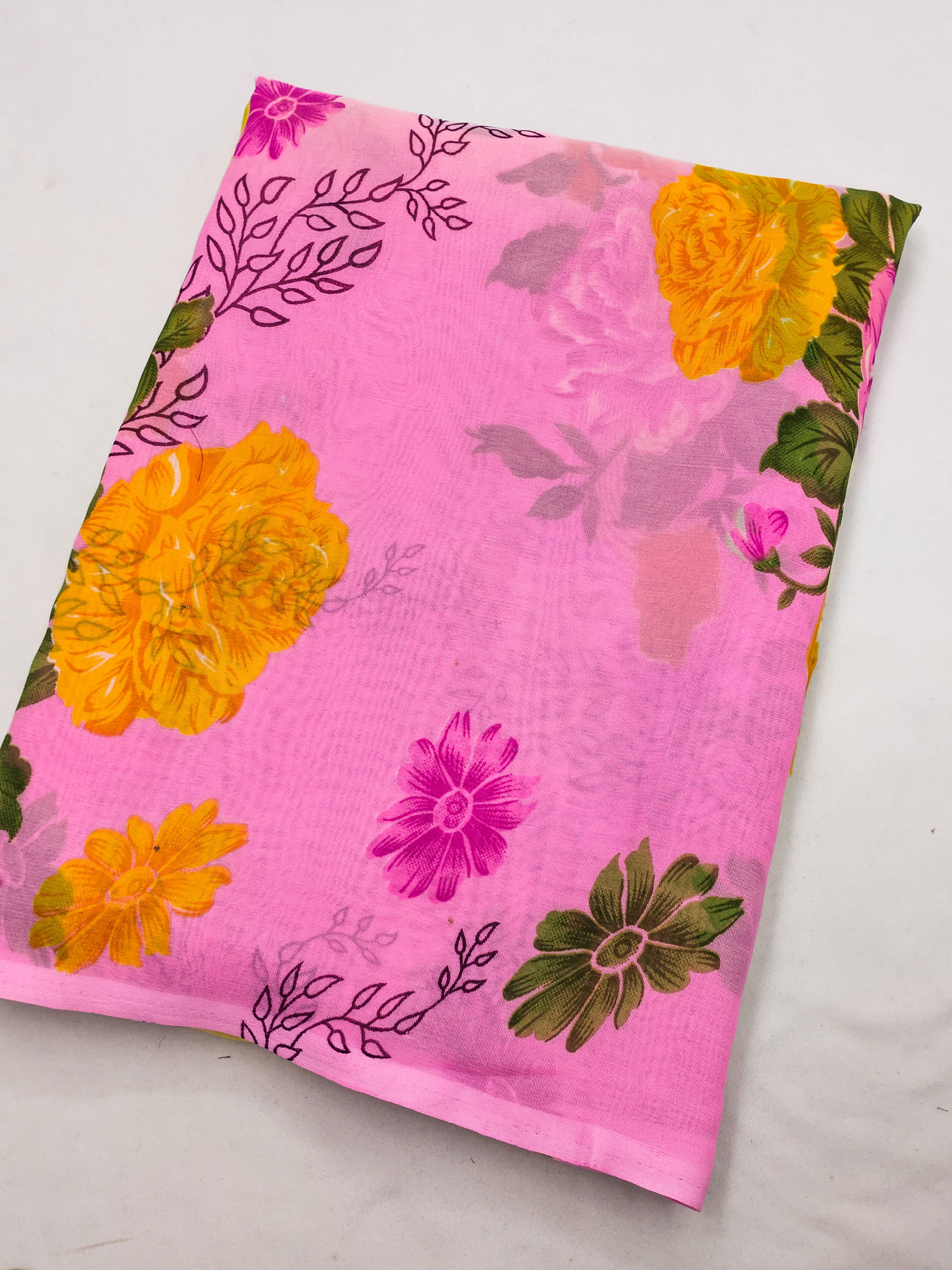 ANAND SAREES Georgette Printed Chanderi saree With Unstitched Blouse Piece ( Pink ) ANAND SAREES Georgette Printed Chanderi saree With Unstitched Blouse Piece ( Pink )