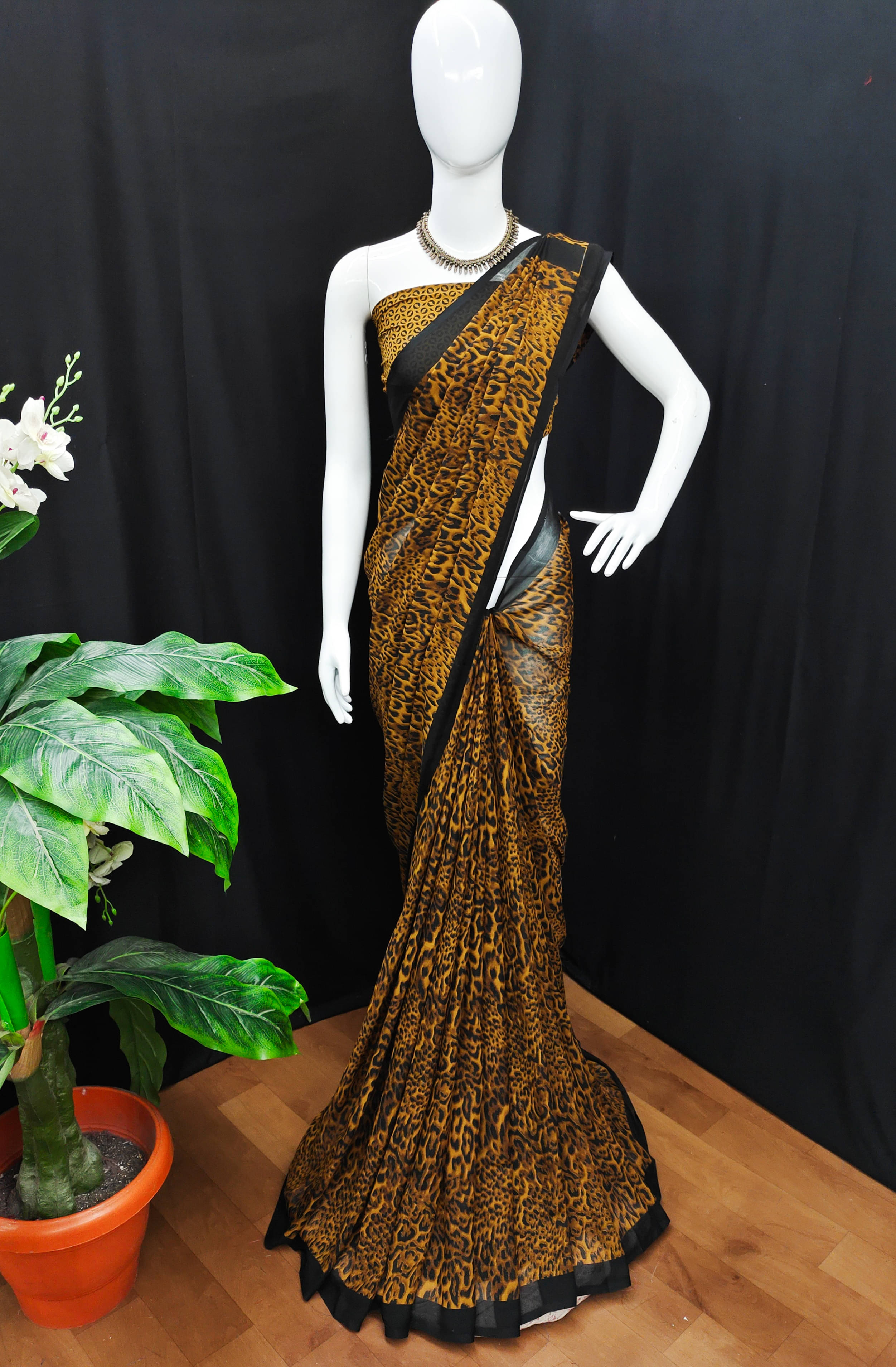 ANAND SAREES Georgette Printed Chanderi saree With Unstitched Blouse Piece ( Yellow ) ANAND SAREES Georgette Printed Chanderi saree With Unstitched Blouse Piece ( Yellow )