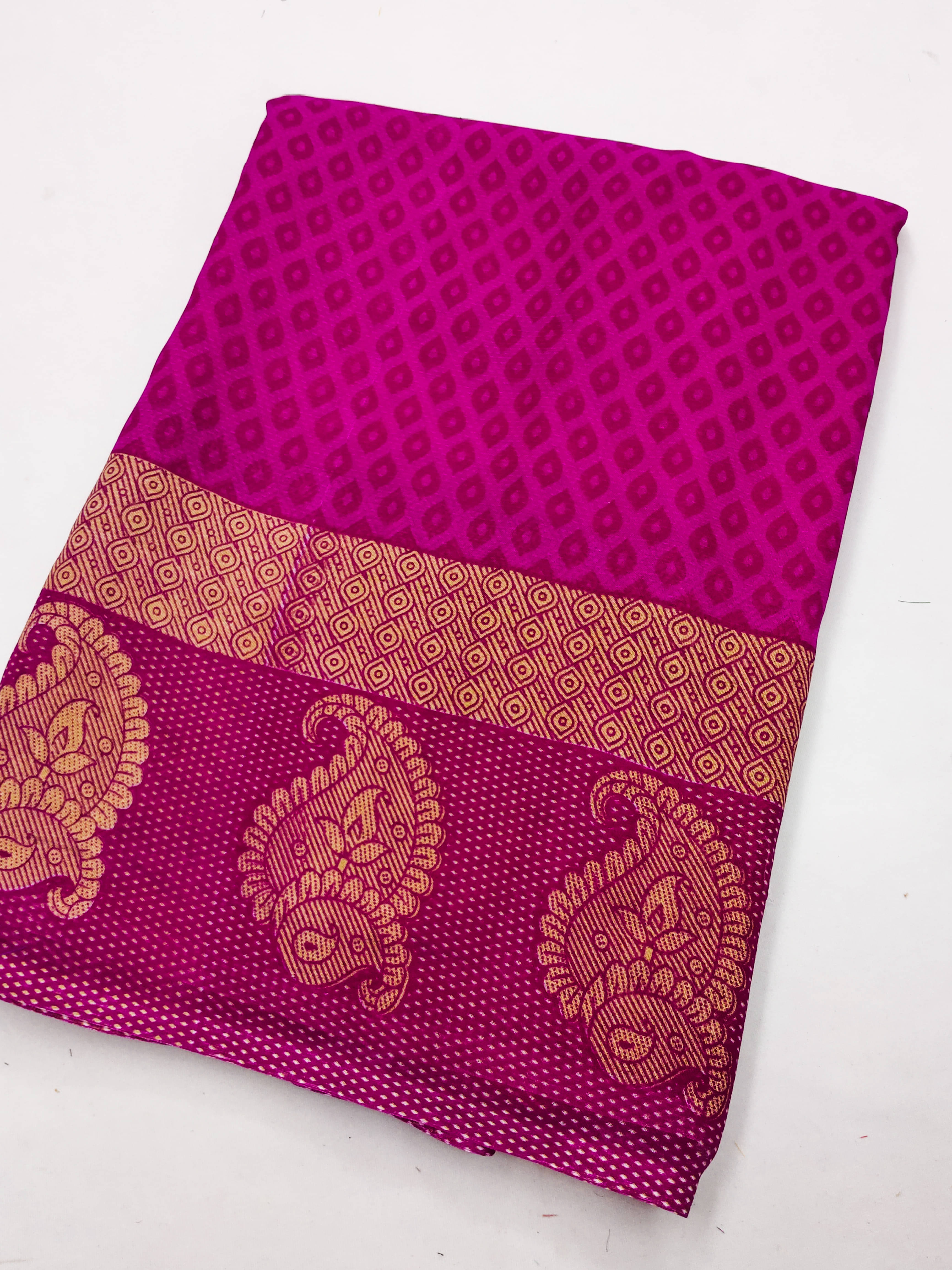     			ANAND SAREES Georgette Printed Chanderi saree With Unstitched Blouse Piece ( Pink )