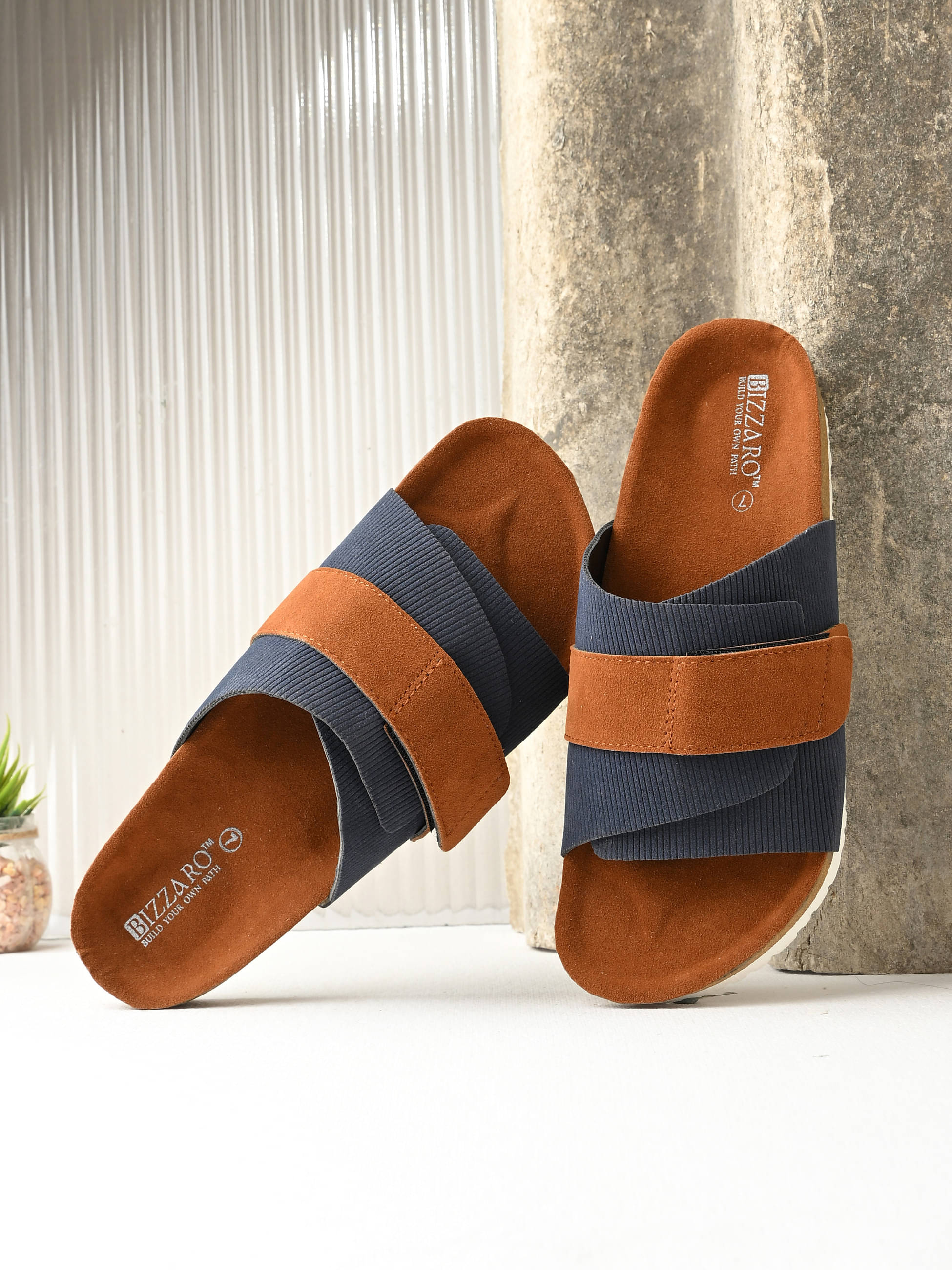     			Bucik Blue Men's Slide Flip Flop