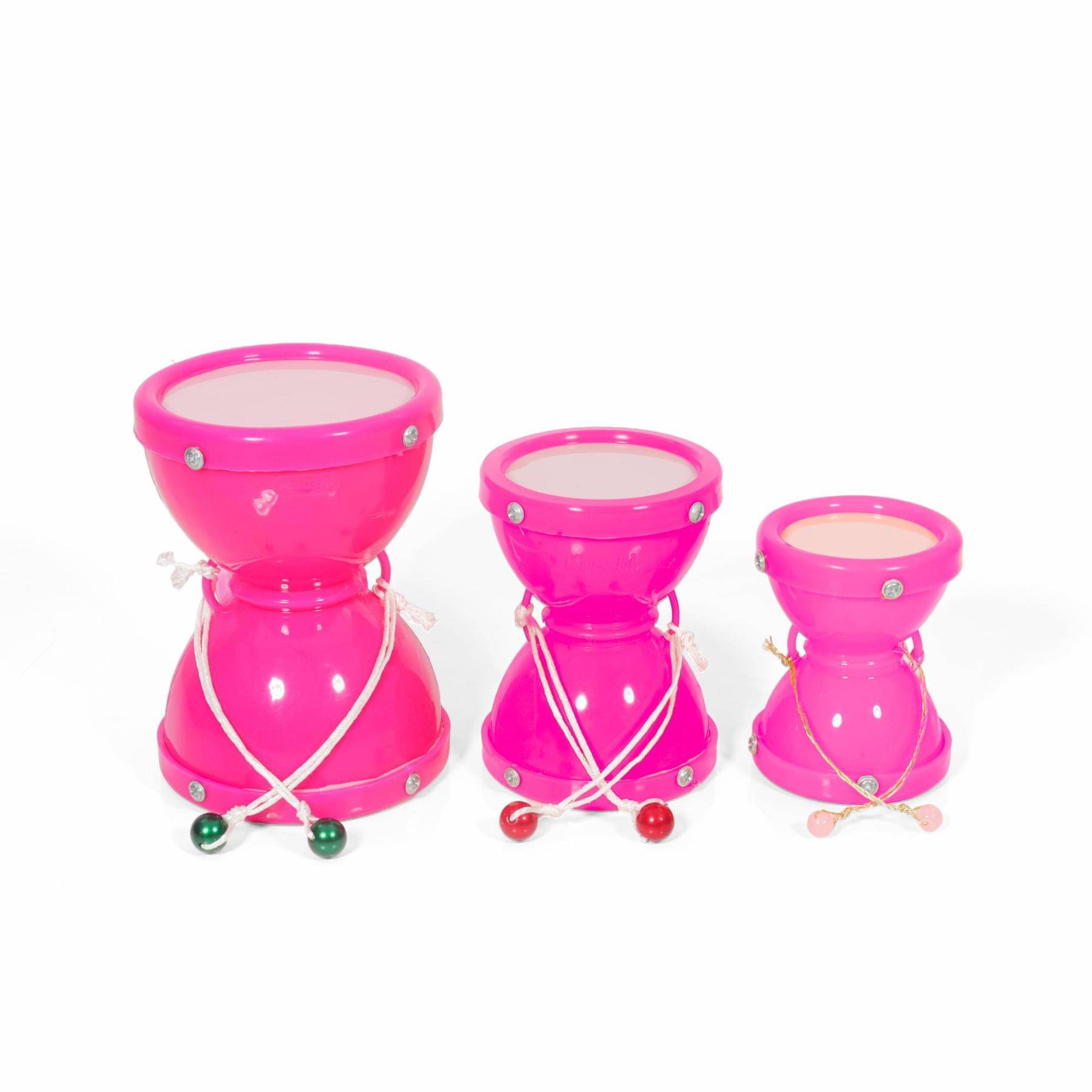     			Damru Combo of Small, Medium and Big ( 7x8.2cm, 8.3x10.2cm, 9.5x12.9cm)