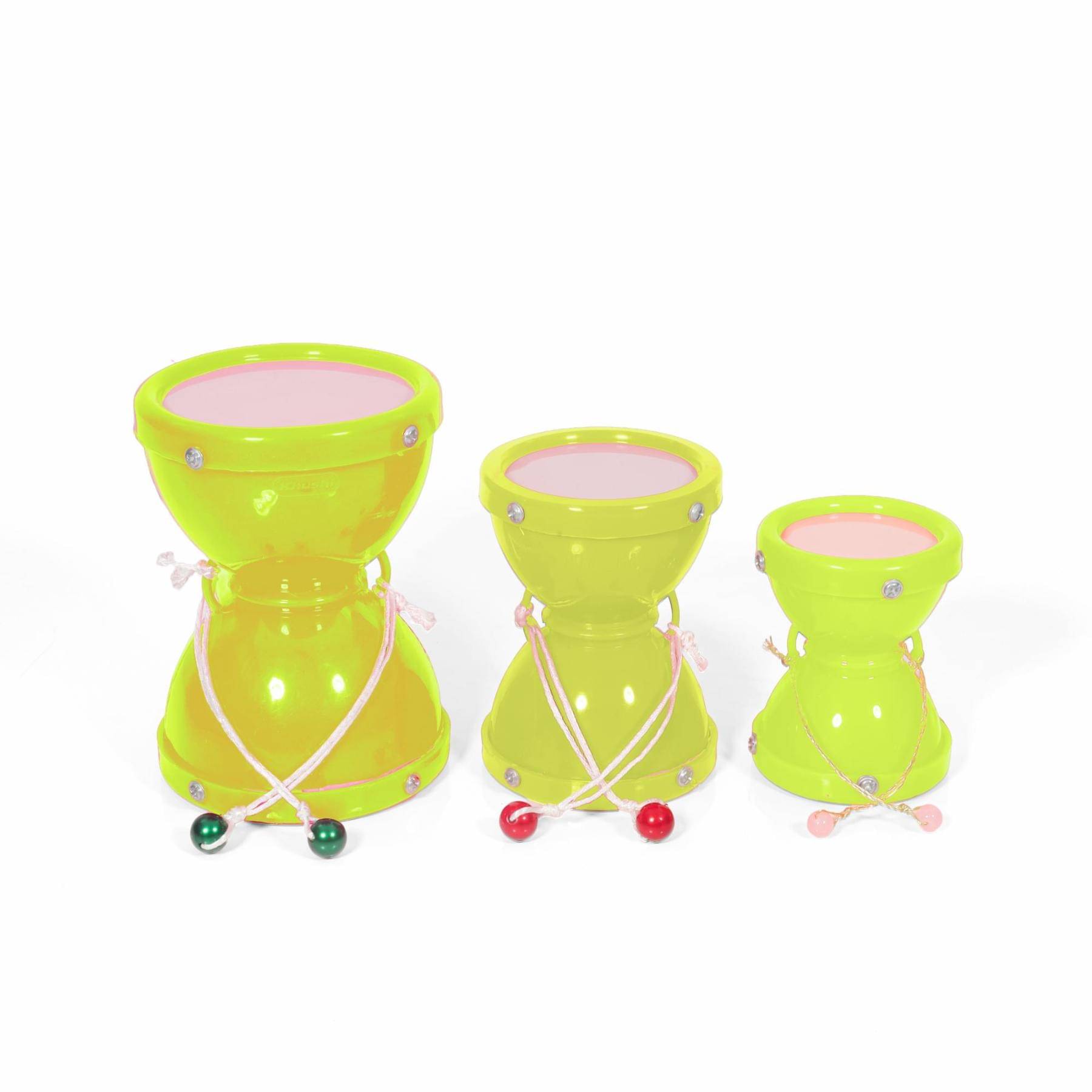     			Damru Combo of Small, Medium and Big ( 7x8.2cm, 8.3x10.2cm, 9.5x12.9cm)