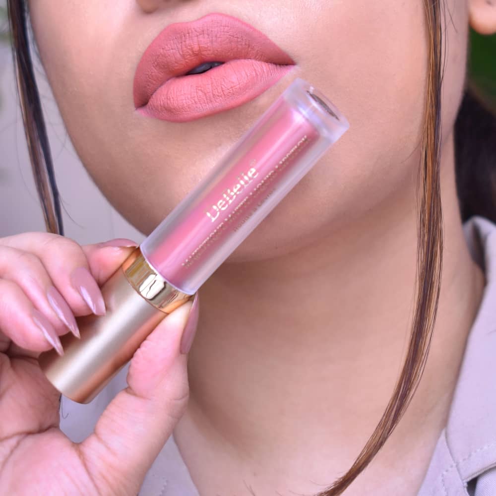 DeBelle Nude Pink Matte Smudge Free Liquid Lipstick ( Pack of 1 )
