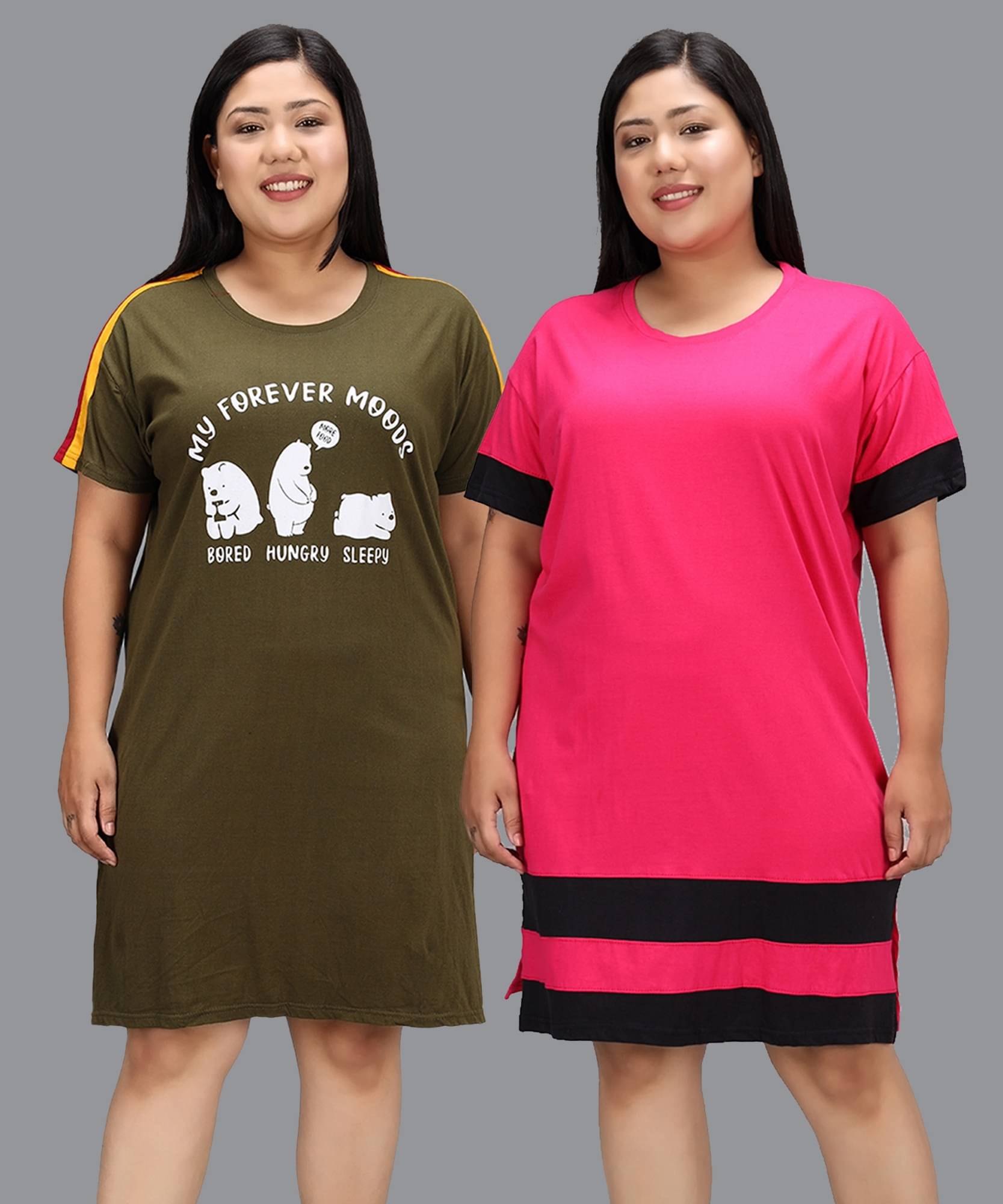 MODYOUNG Women Cotton Printed Regular Fit Round Neck T-Shirt ( Multicolor ) MODYOUNG Women Cotton Printed Regular Fit Round Neck T-Shirt ( Multicolor )