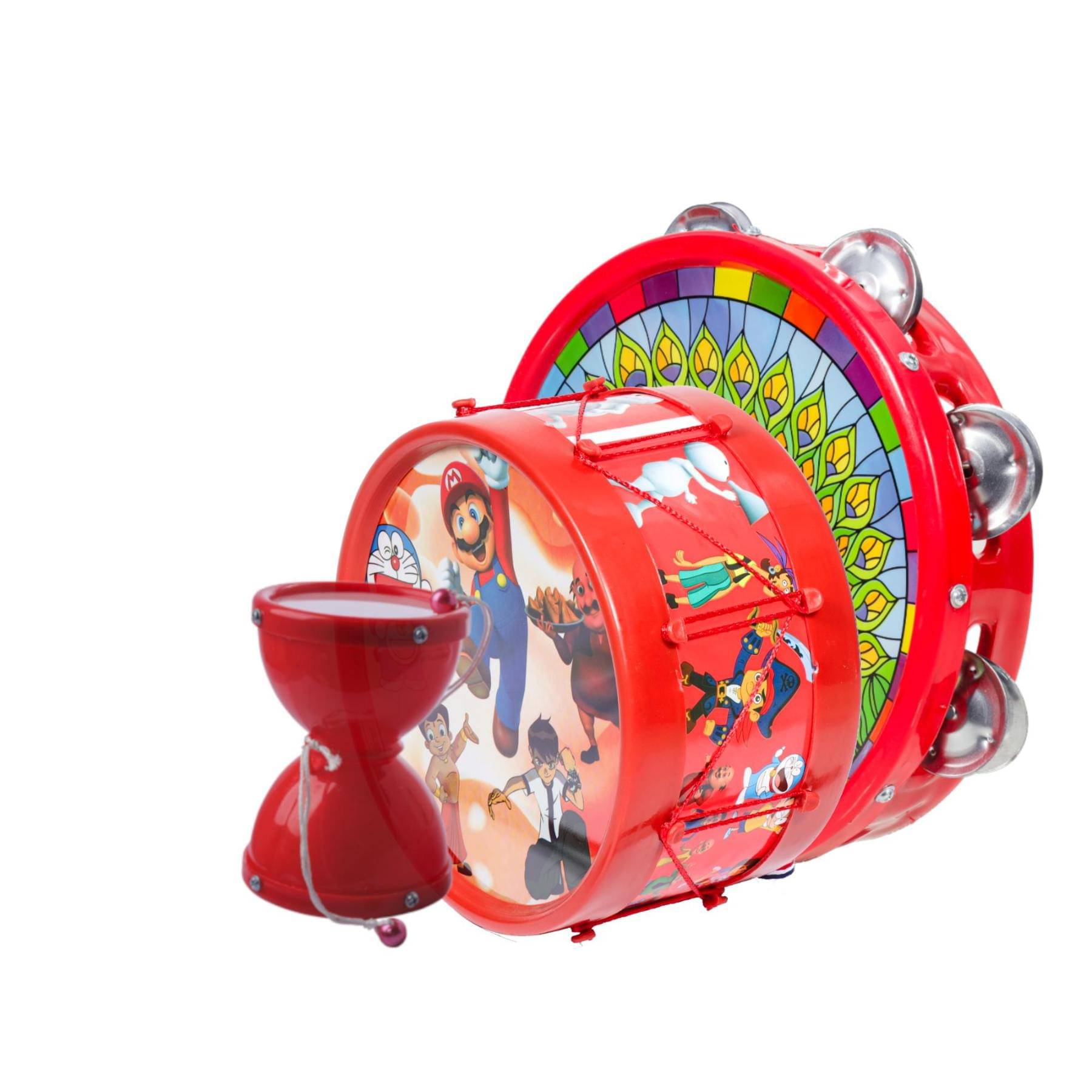     			Muiscal Khanjari (23.7x5cm), Damru(8.3x10.2cm) with Drum ( 17.4x9.2cm)