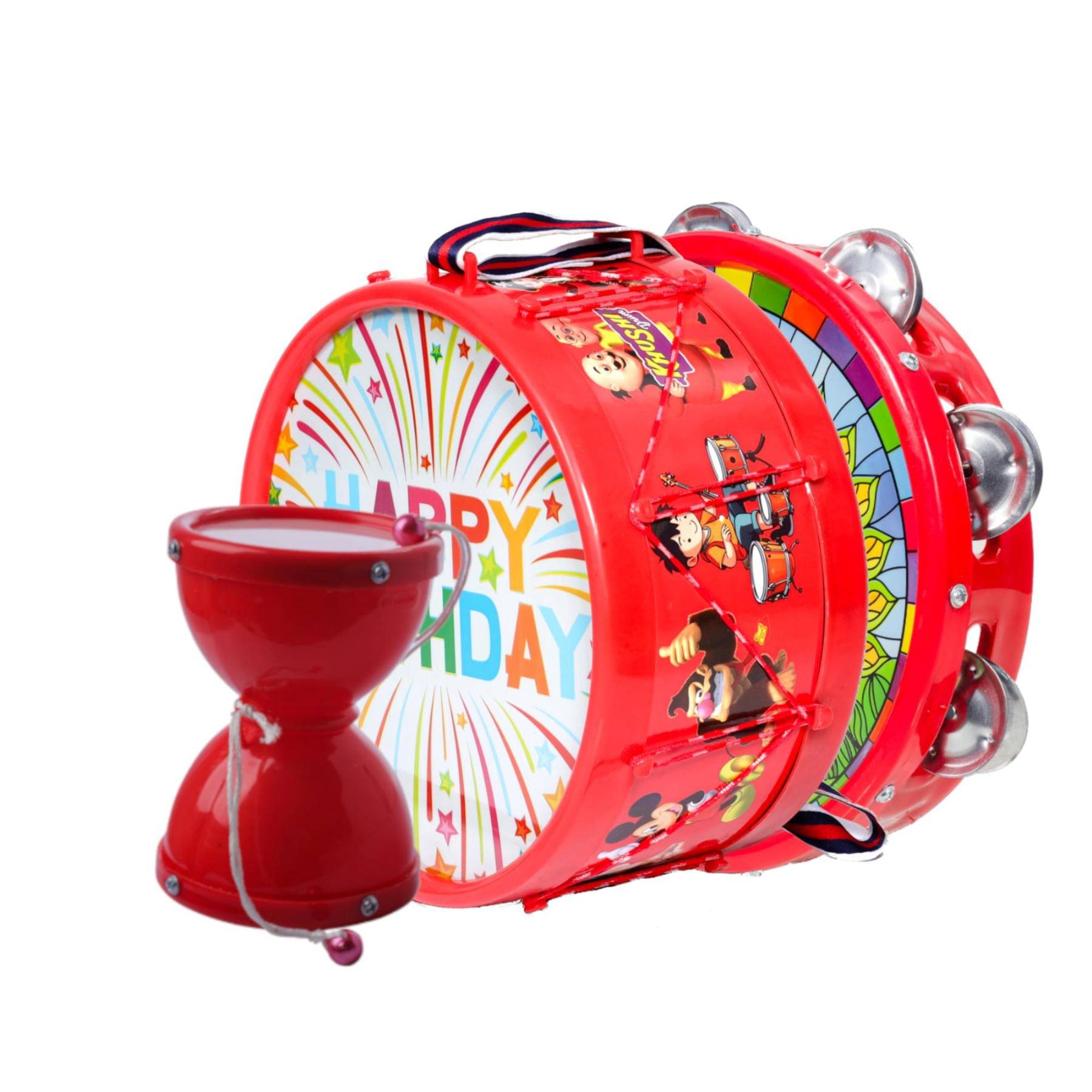     			Muiscal Khanjari (23.7x5cm), Damru(9.5x12.9cm) with Drum ( 20.3x10.7cm)