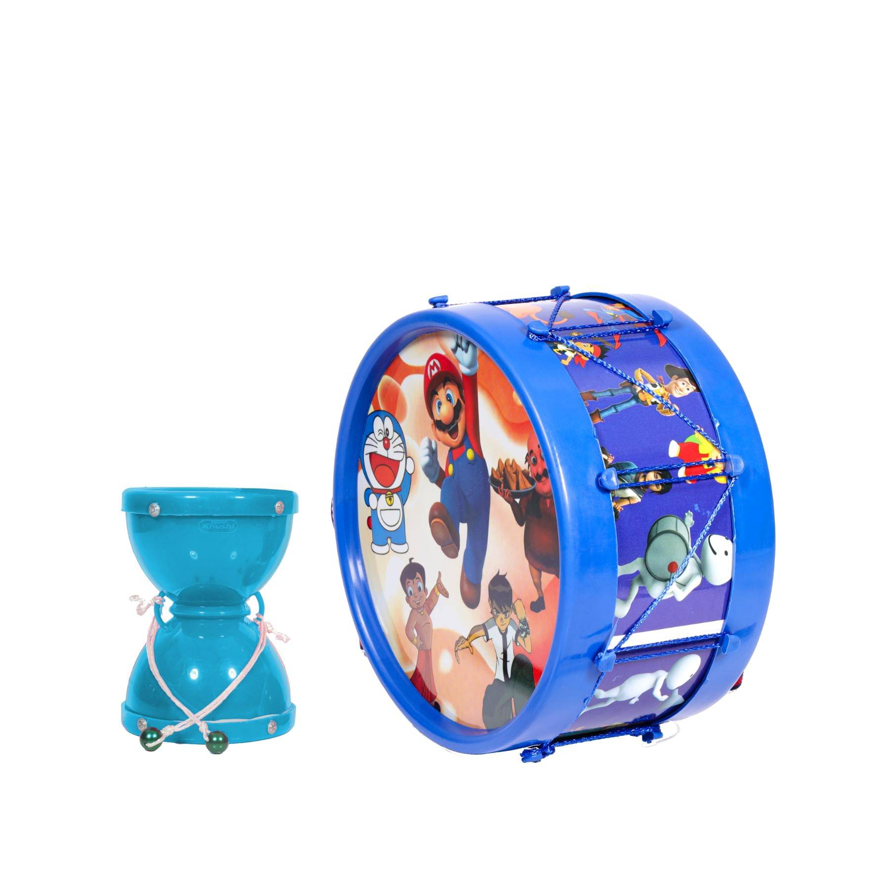     			Musical Damru (8.3x10.2cm) with Drum (17.4x9.2cm)