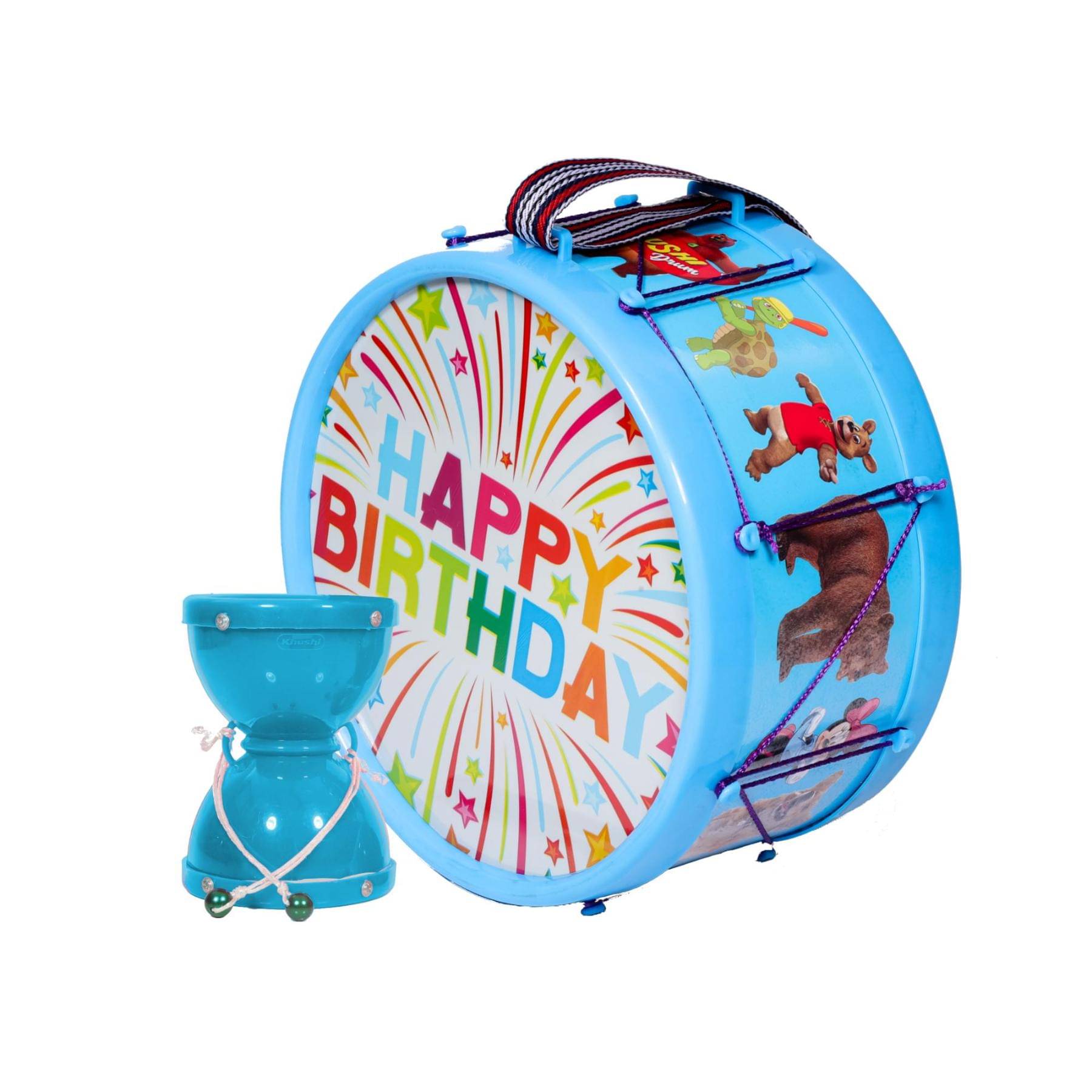    			Musical Damru (8.3x10.2cm) with Drum (20.3x10.7cm)