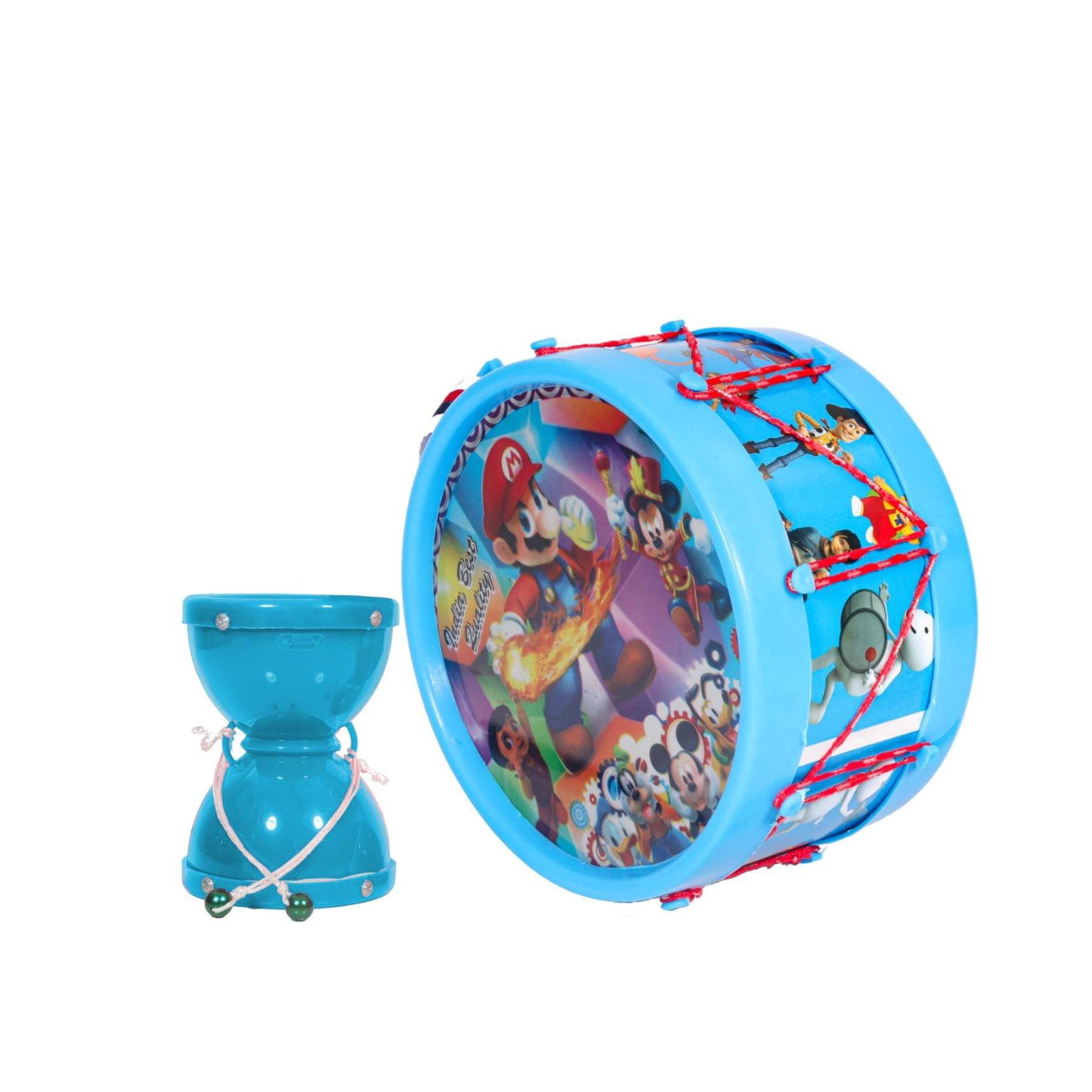     			Musical Damru (8.3x10.2cm) with Drum (17.4x9.2cm)