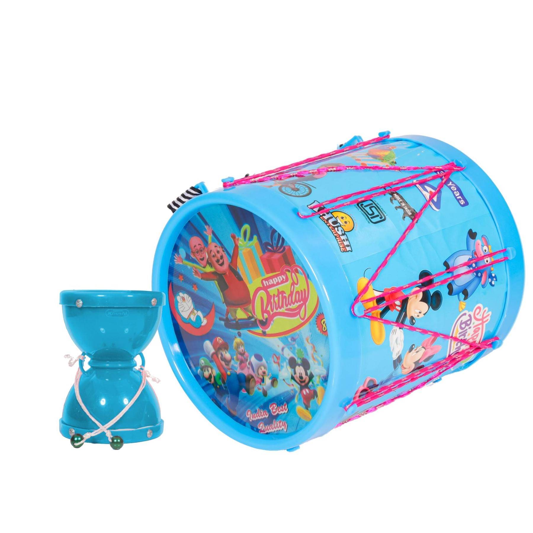     			Musical Damru (8.3x10.2cm) with Drum (17.4x17.8cm)