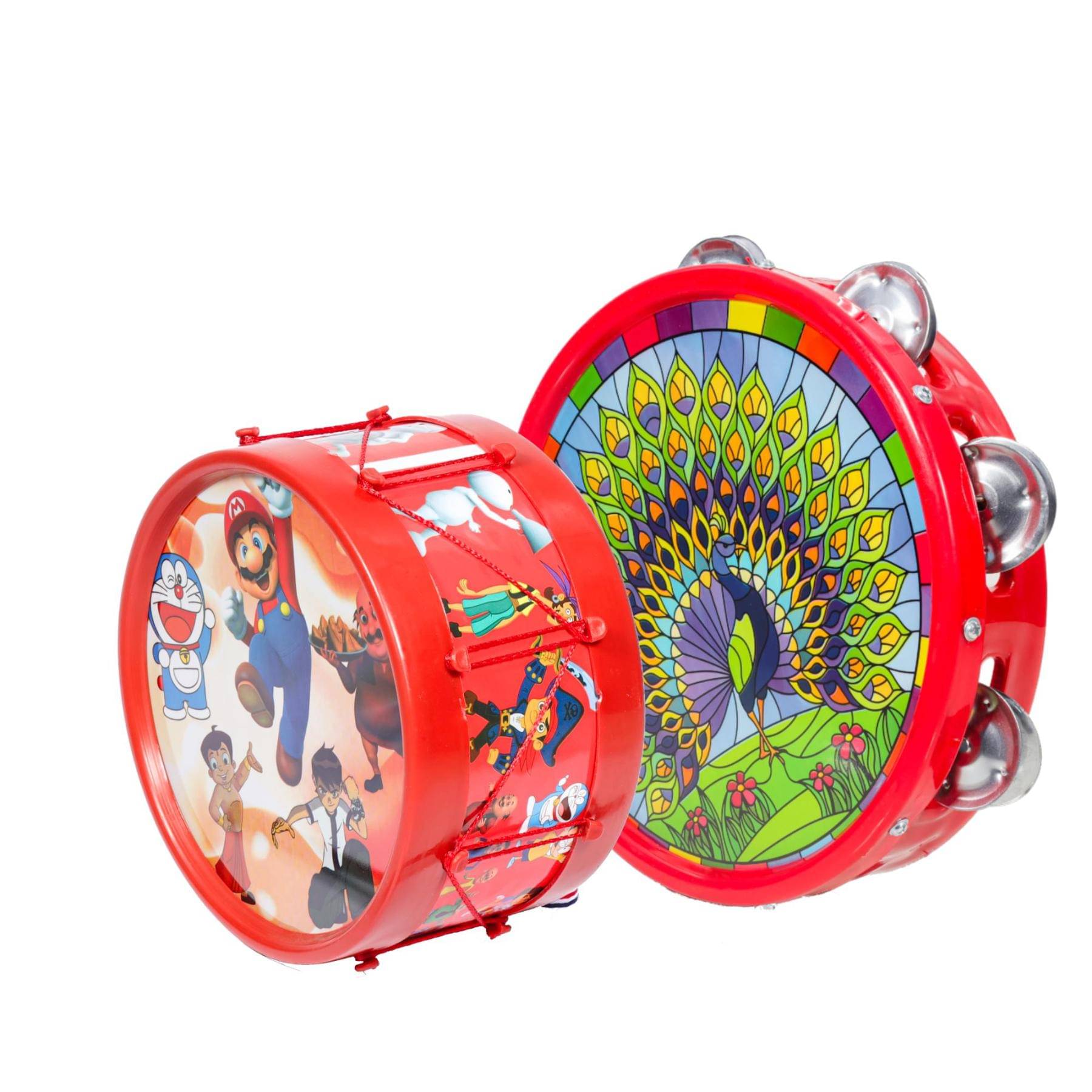     			Musical Khanjari (23.7x5cm) with Drum (17.4x9.2cm)