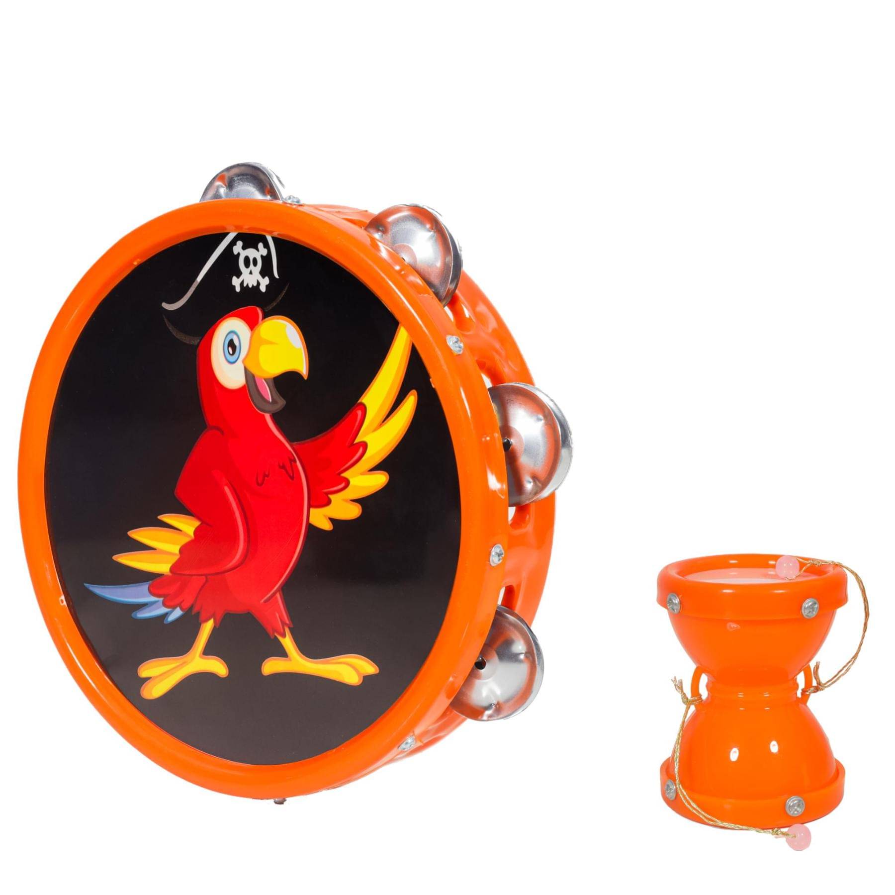     			Musical Khanjari (23.7x5cm) with Damru (8.3x10.2cm)