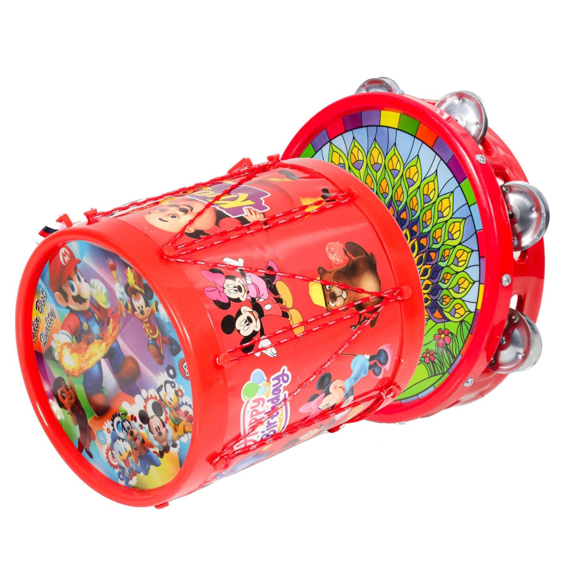     			Musical Khanjari (23.7x5cm) with Drum (17.4x17.8cm)