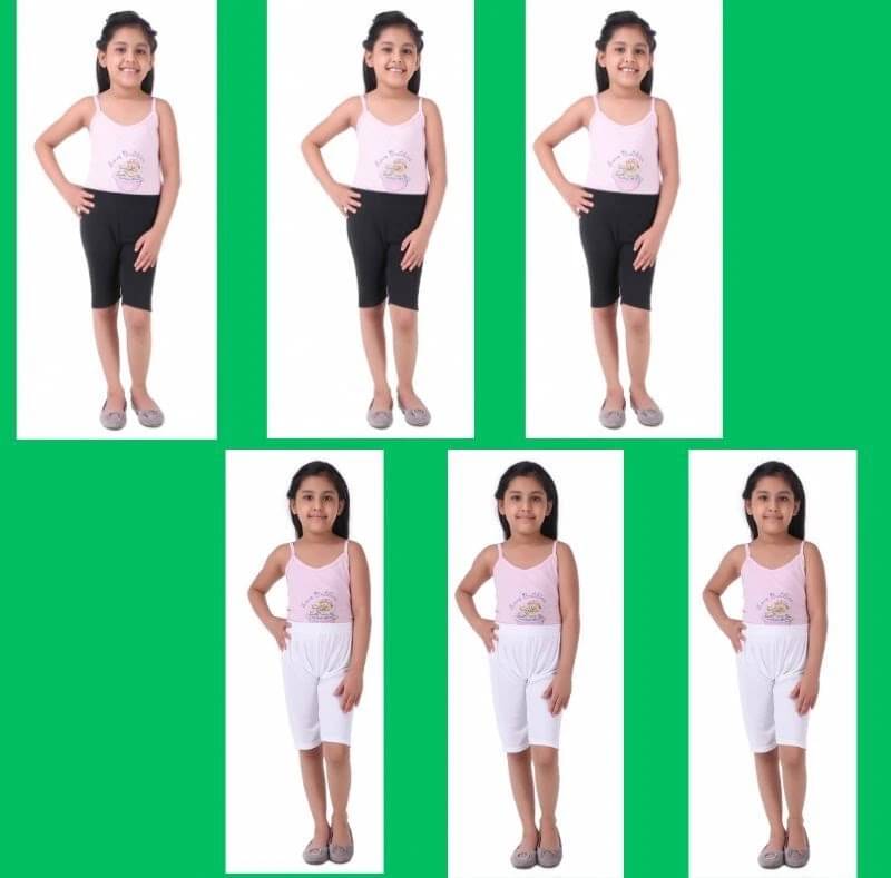     			NIORT FASHION Pack of 6 Girls Cotton Blend Shorts ( White )