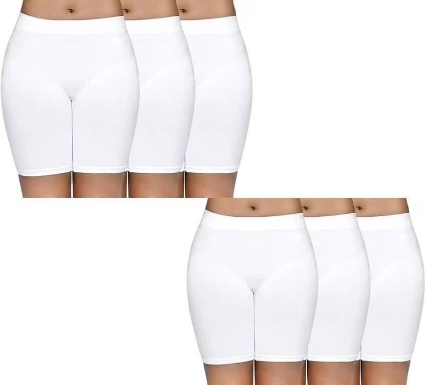     			NIORT FASHION Pack of 6 Girls Cotton Blend Shorts ( White )