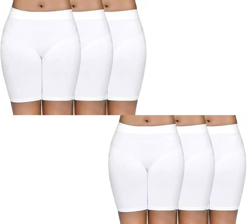     			NIORT FASHION Pack of 6 Girls Cotton Blend Shorts ( White )