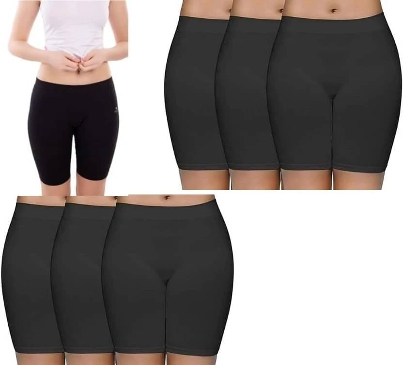     			NIORT FASHION Pack of 7 Girls Cotton Blend Shorts ( Black )