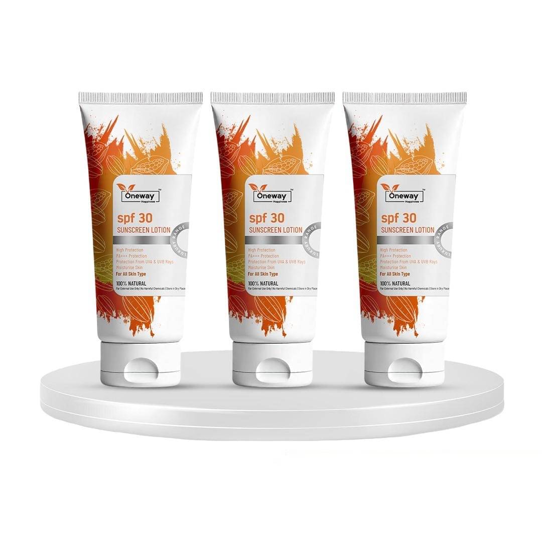     			Oneway Happiness Sunscreen Lotion For Normal Skin ( Pack of 3 )